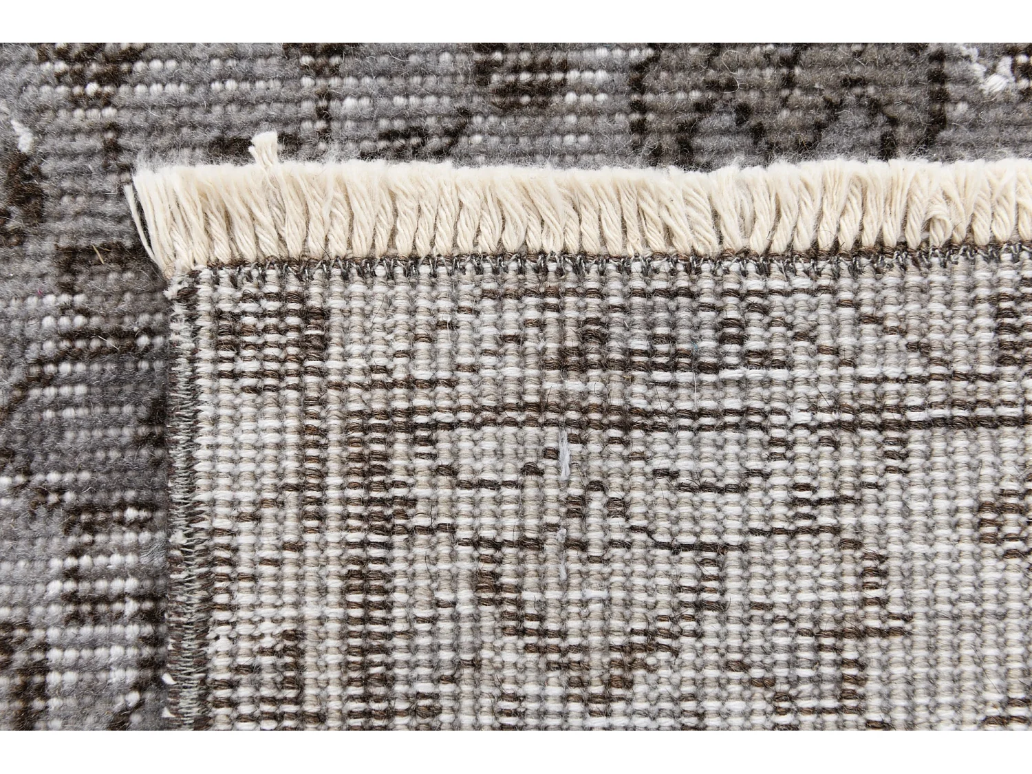 Tapis de laine 117x226 gris Ultra Vintage