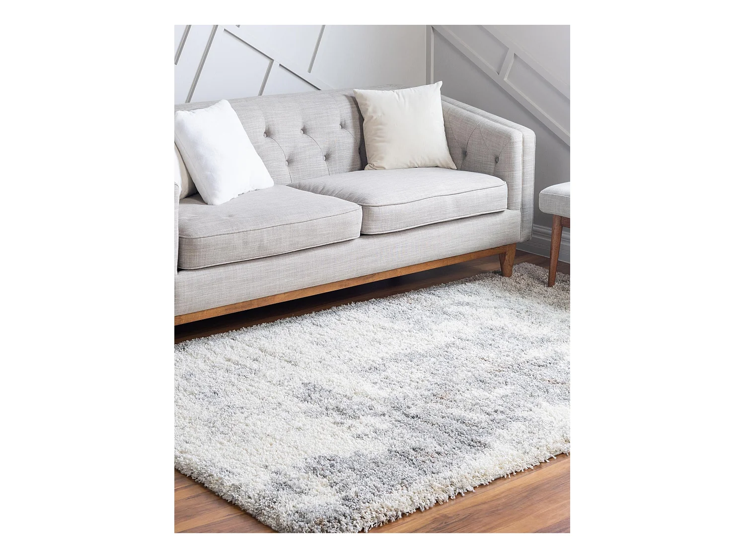 Tapis shaggy 240x305 beige -  gris Lachen Haze