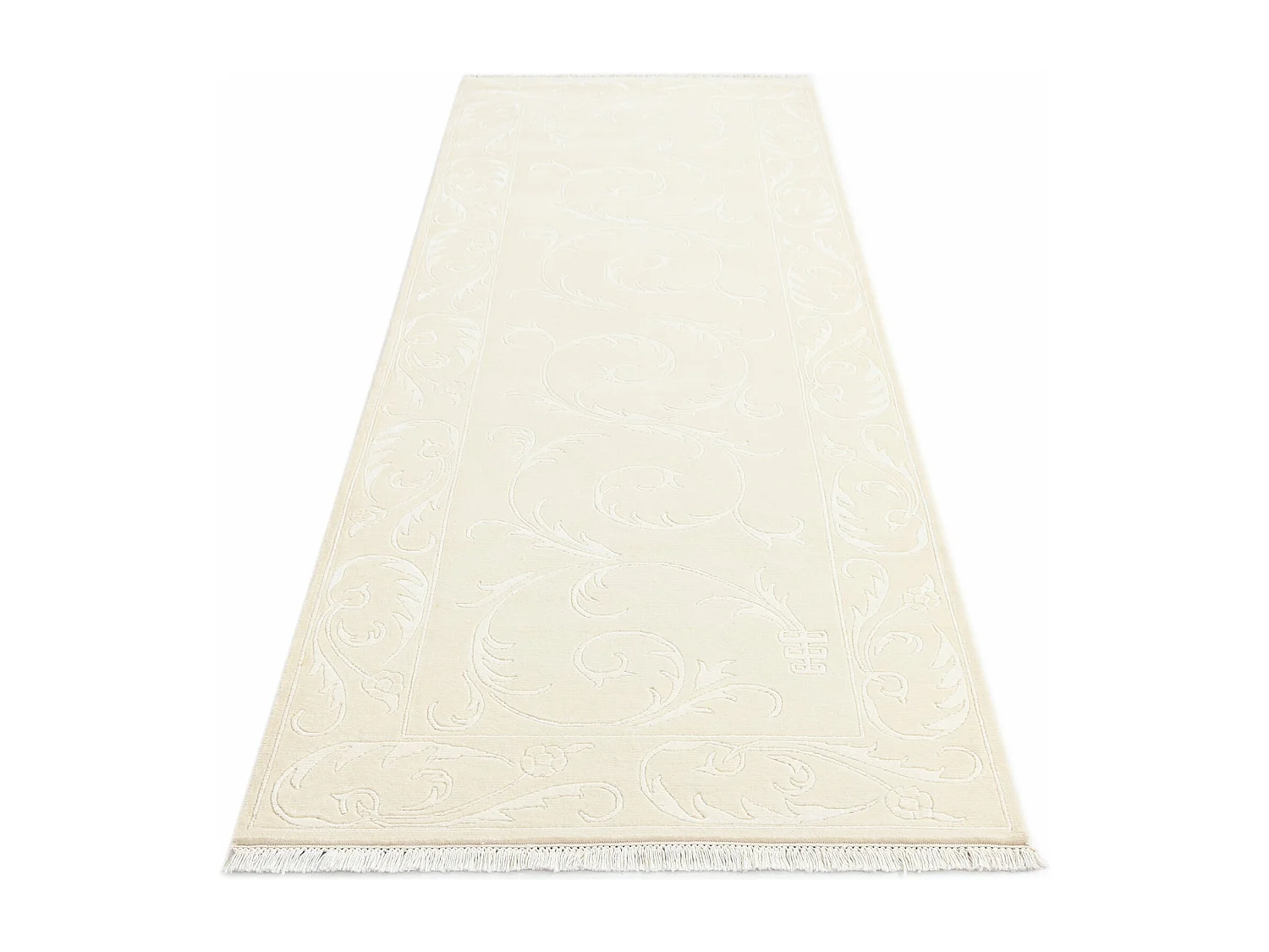 Tapis de couloir en laine 99x302 beige Darya