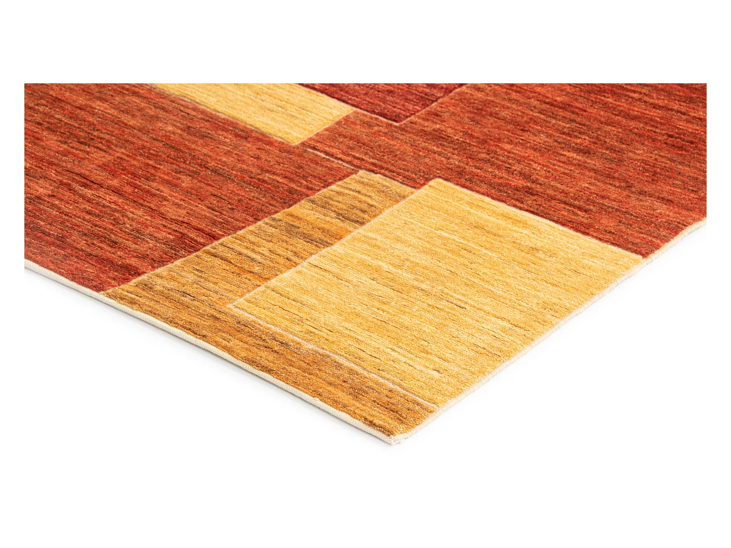 Tapis de laine 152x194 rouge Juma