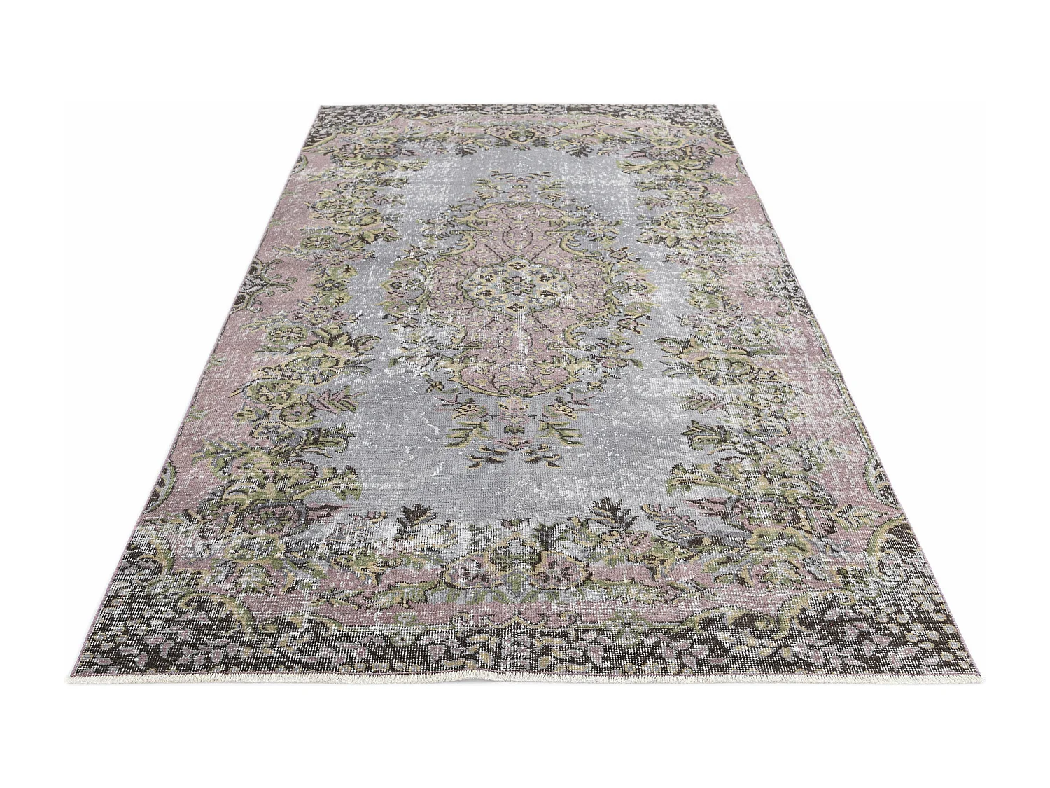 Wollteppich 150x264 Grau Ultra Vintage