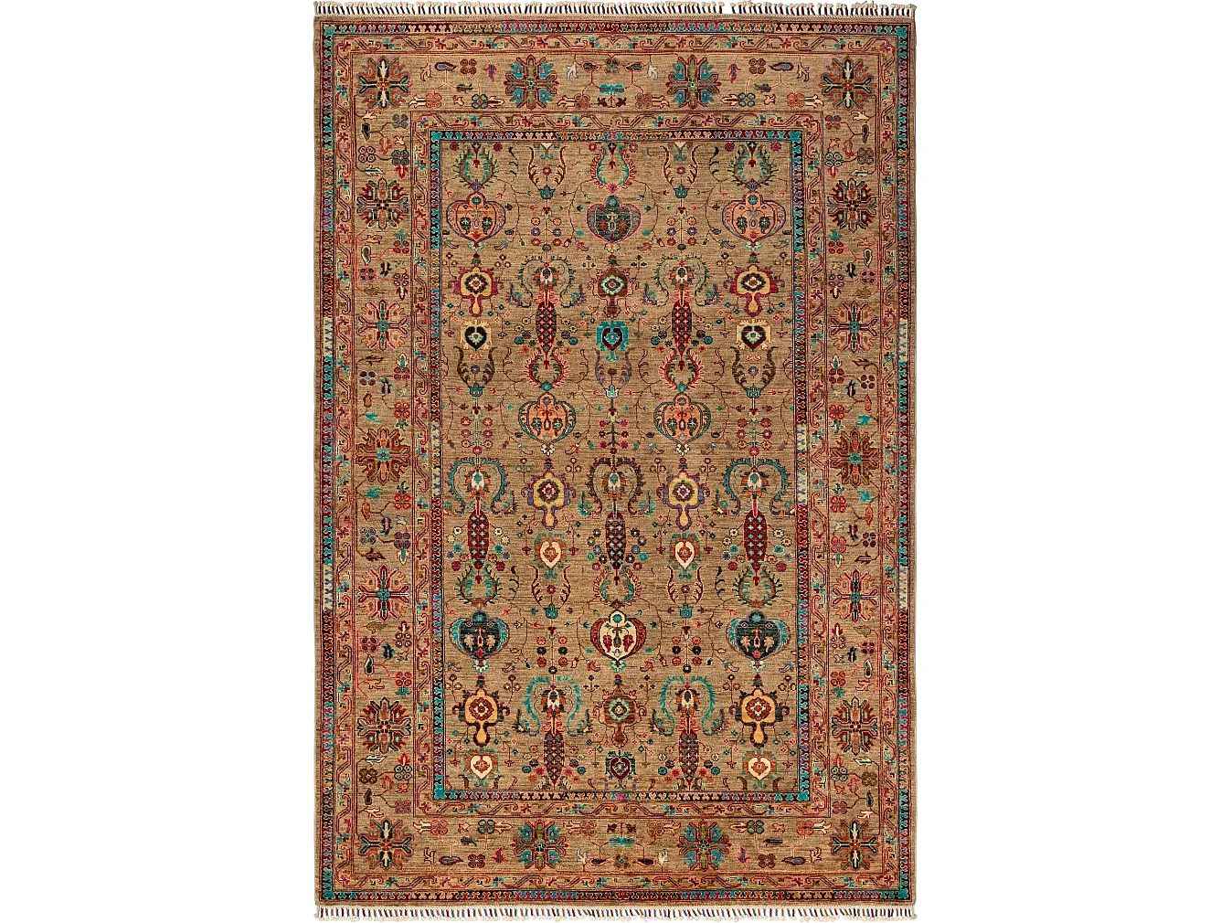 Wollteppich 204x305 Braun Torkman