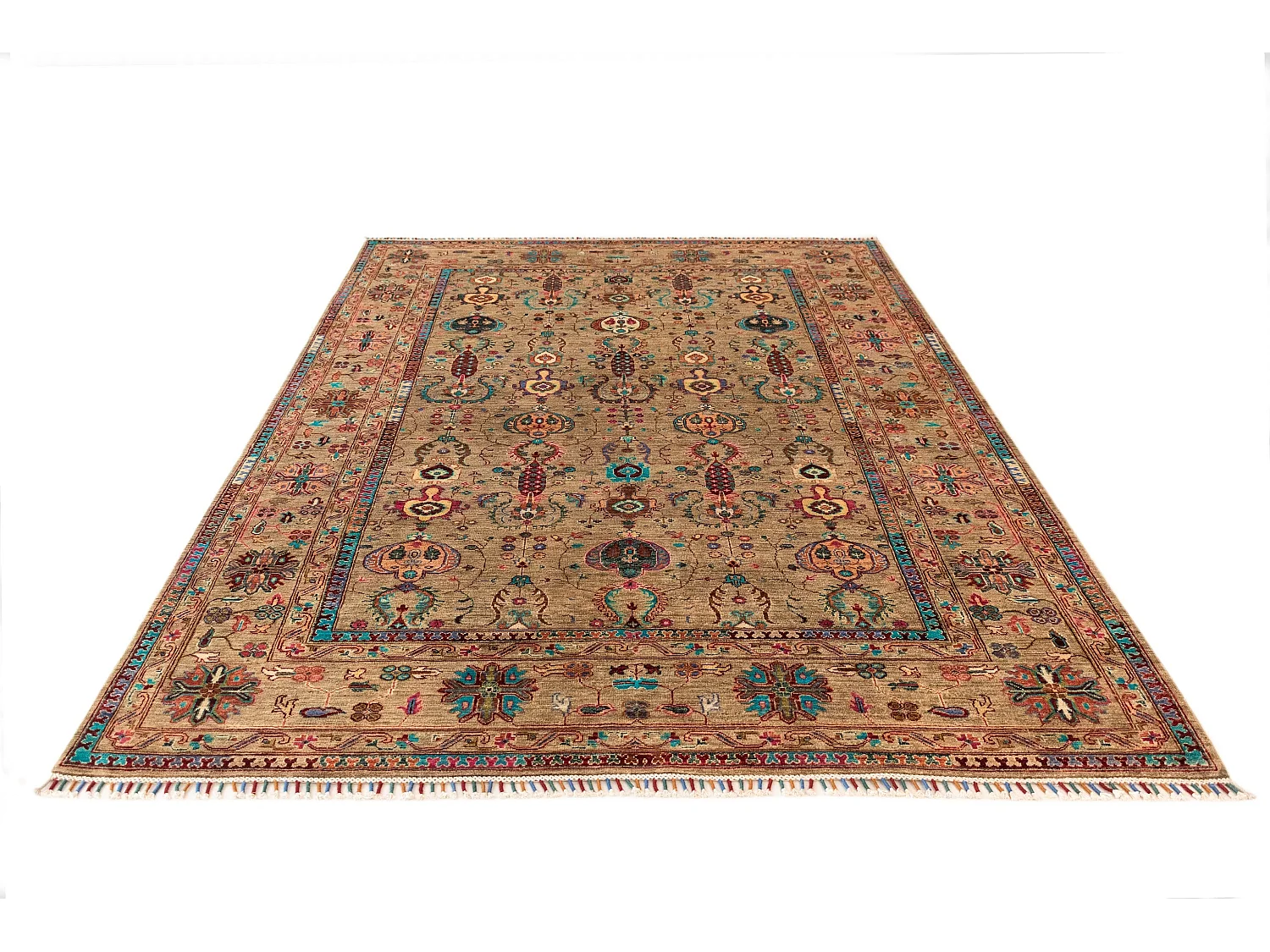 Wollteppich 204x305 Braun Torkman