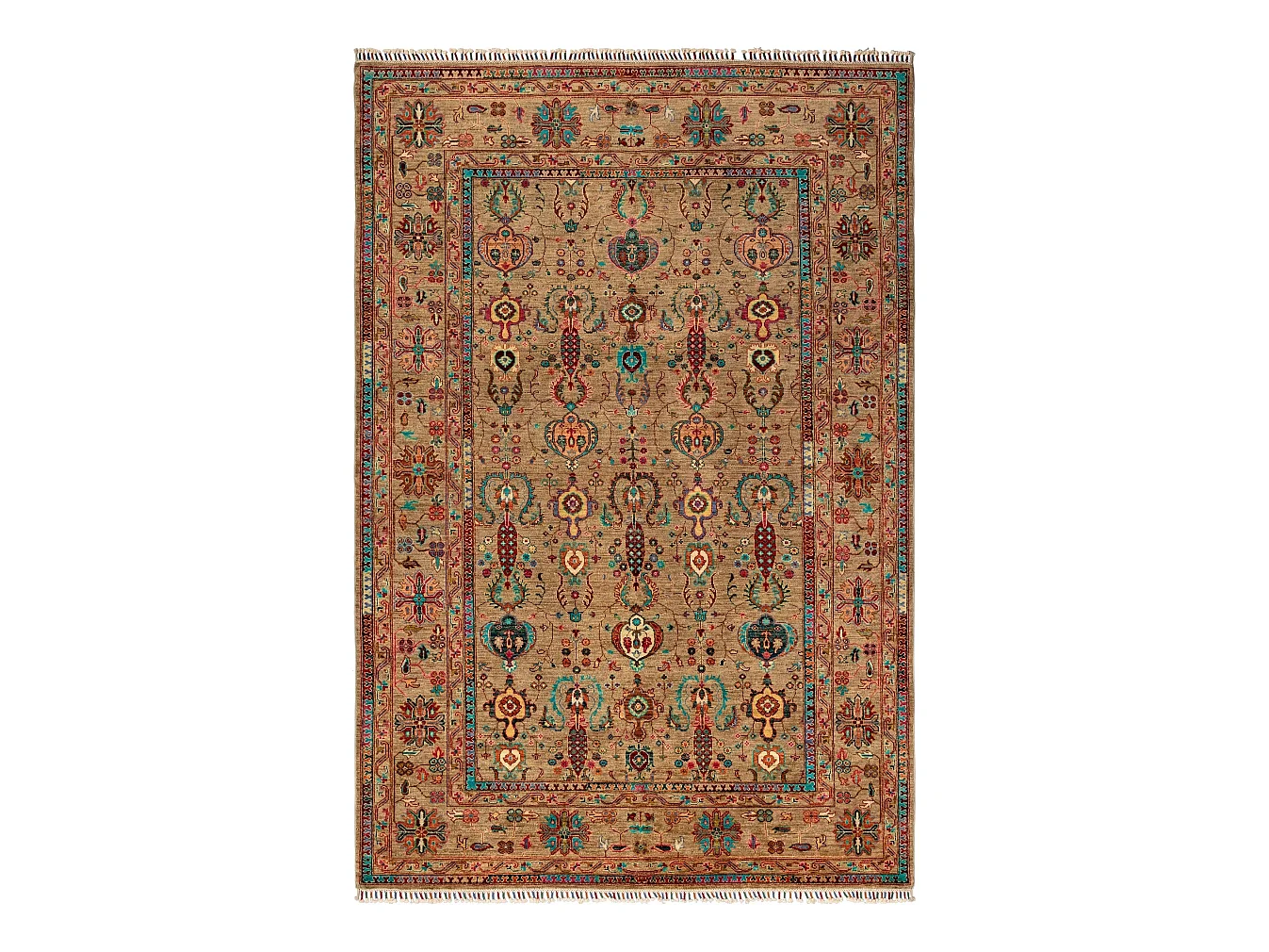 Tapis de laine 204x305 brun Torkman