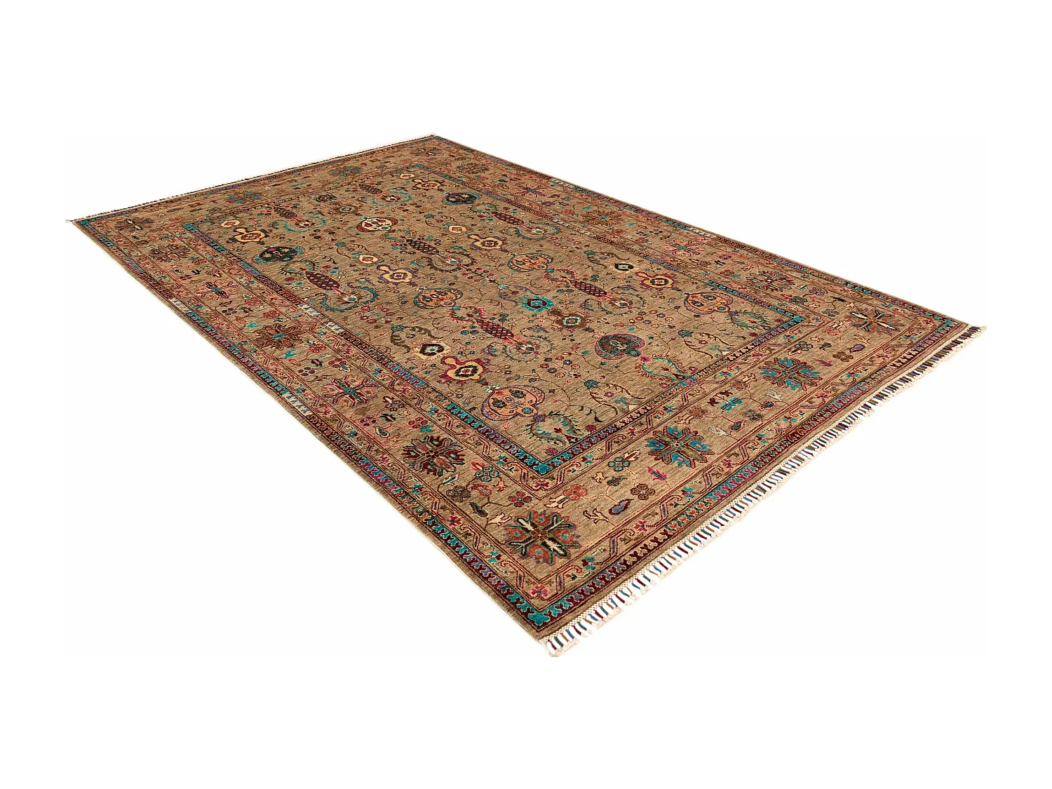 Tapis de laine 204x305 brun Torkman