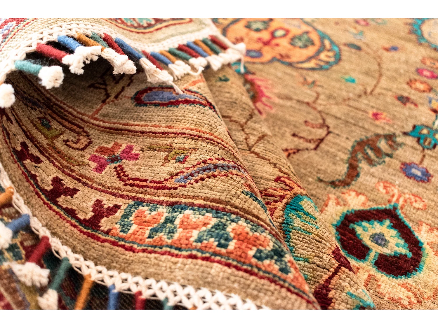 Tapis de laine 204x305 brun Torkman