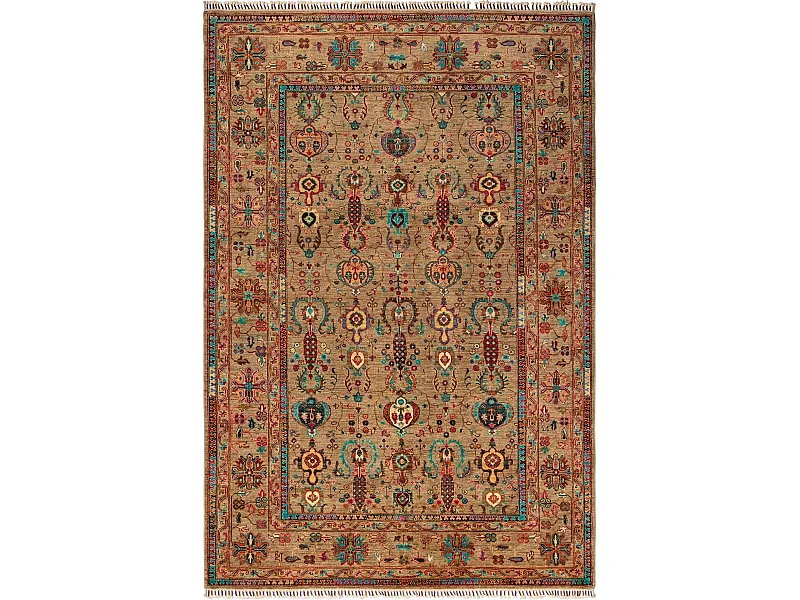 Tapis de laine 204x305 brun Torkman