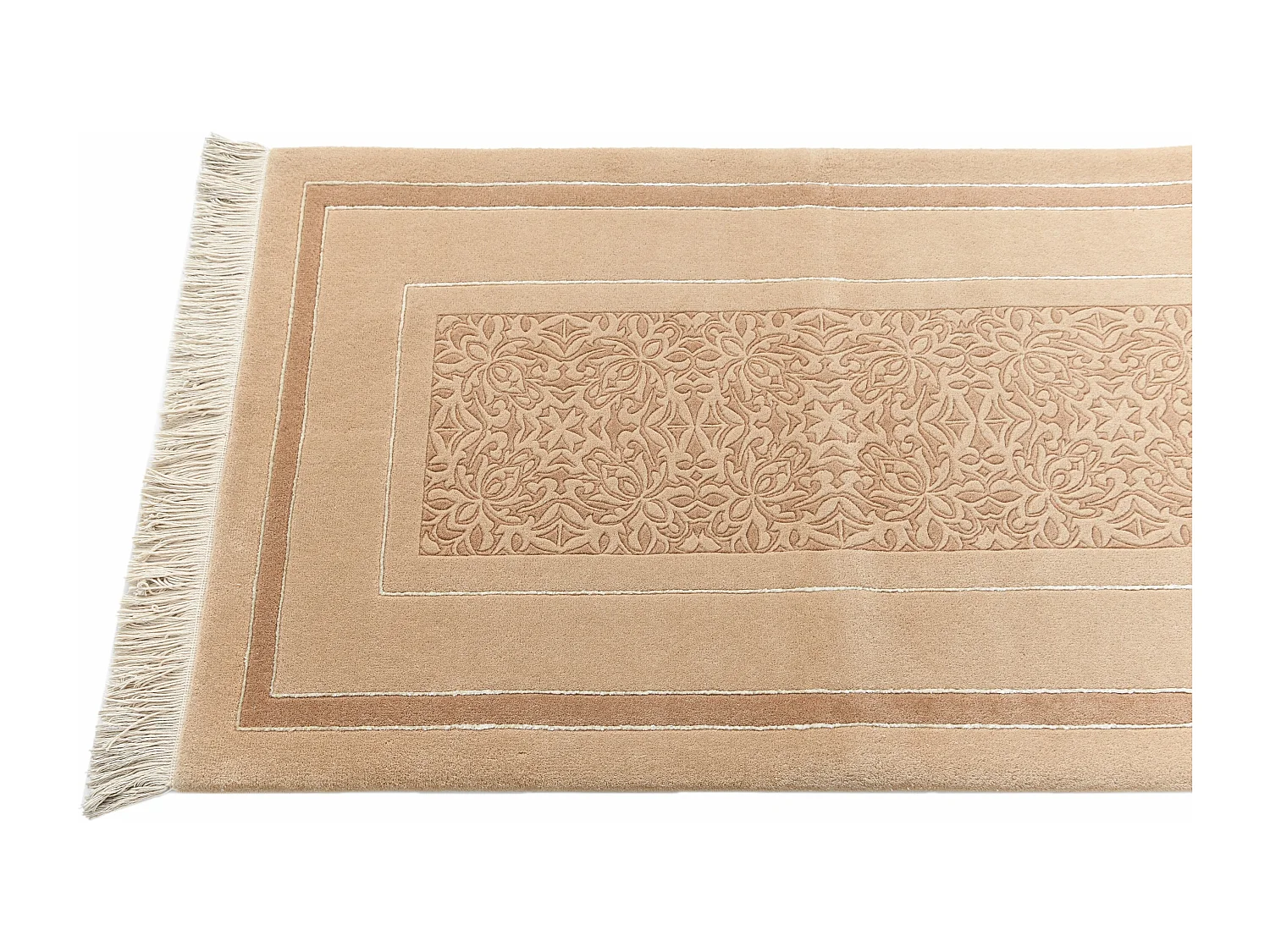 Tapis de couloir en laine 81x302 brun Darya