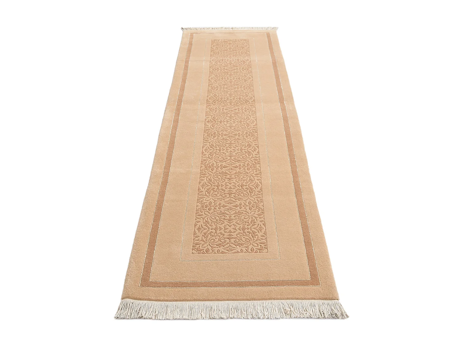 Tapis de couloir en laine 81x302 brun Darya