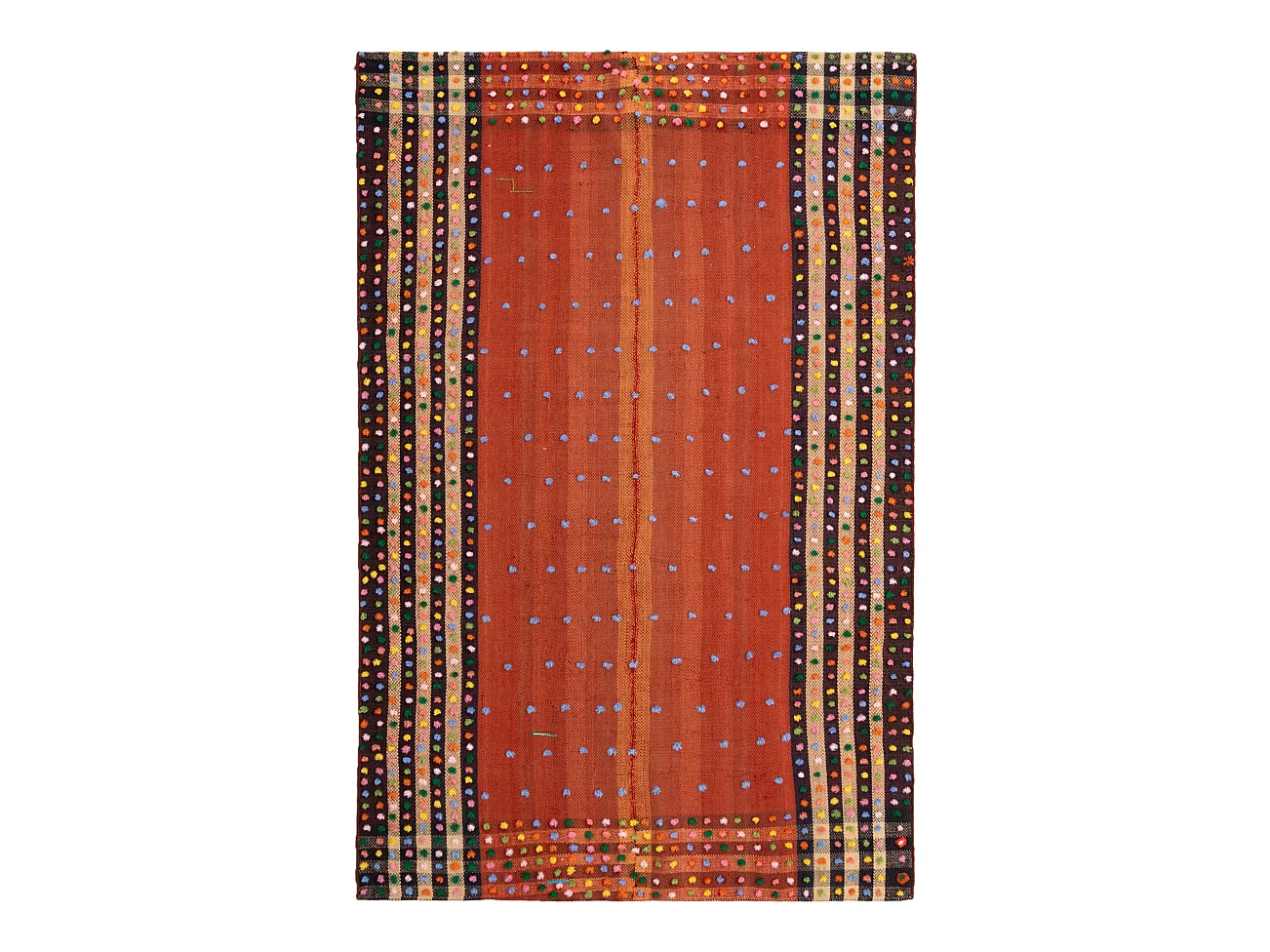 Tapis de laine 162x245 rouge Jajim
