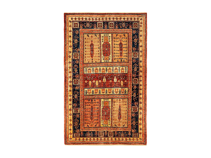 Wollteppich 105x170 Blau Kashkuli