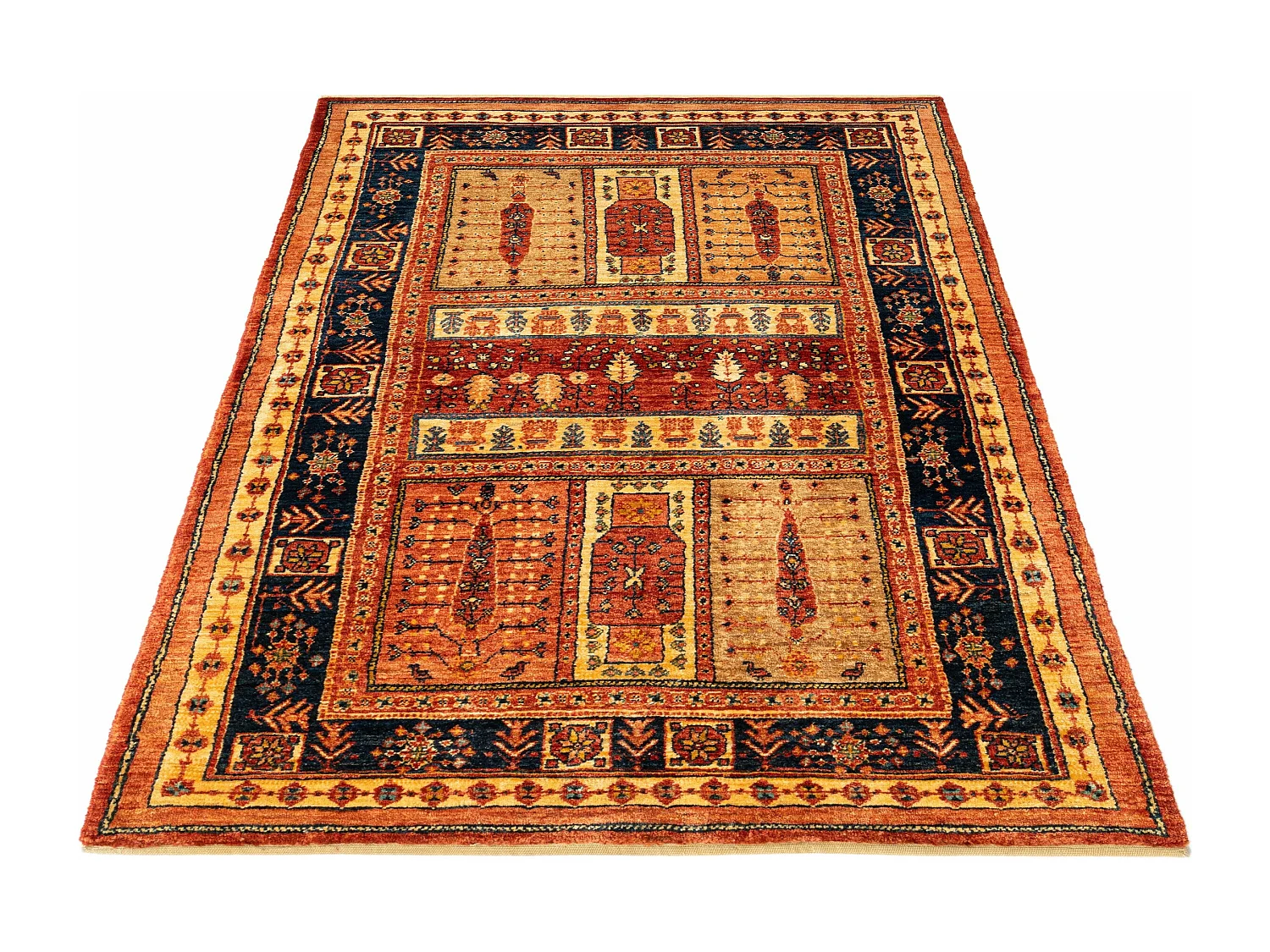 Wollteppich 105x170 Blau Kashkuli