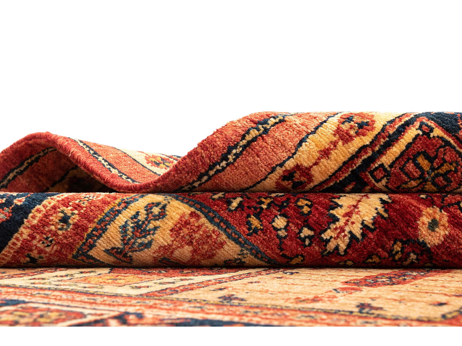 Wollteppich 105x170 Blau Kashkuli