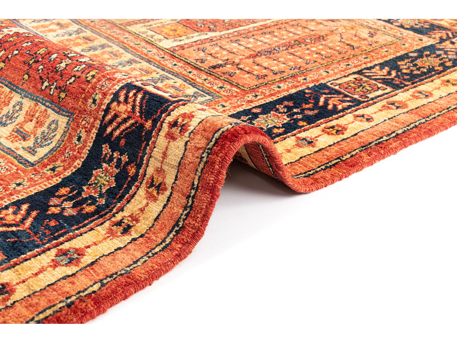 Wollteppich 105x170 Blau Kashkuli