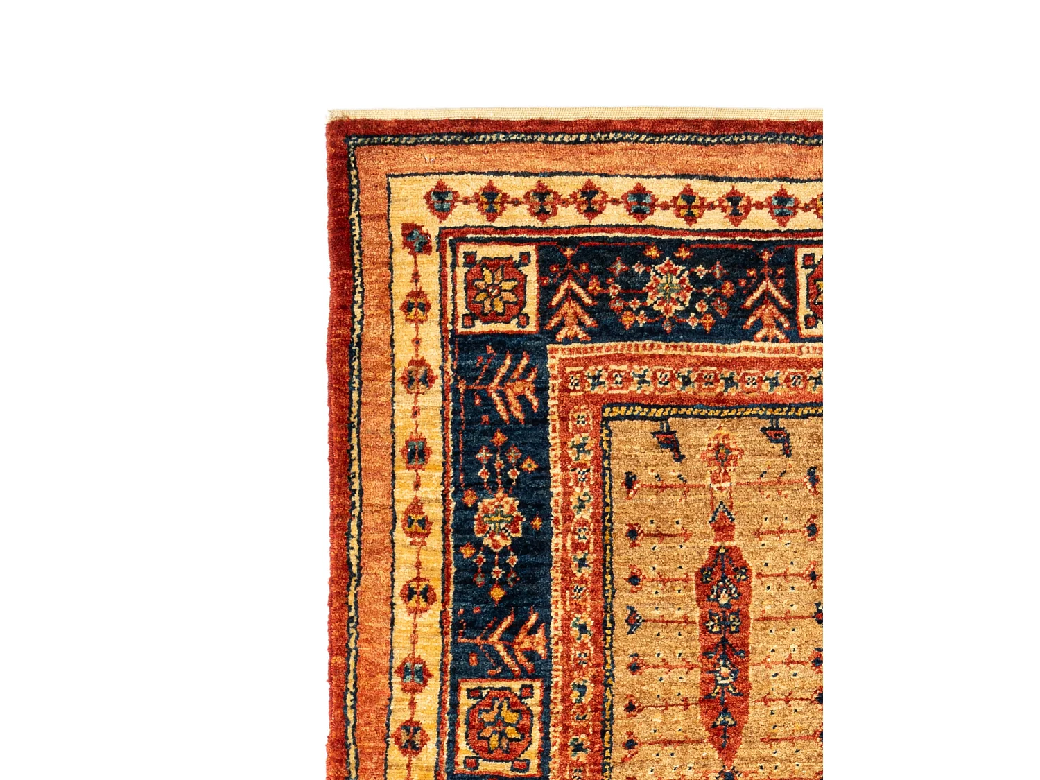 Wollteppich 105x170 Blau Kashkuli