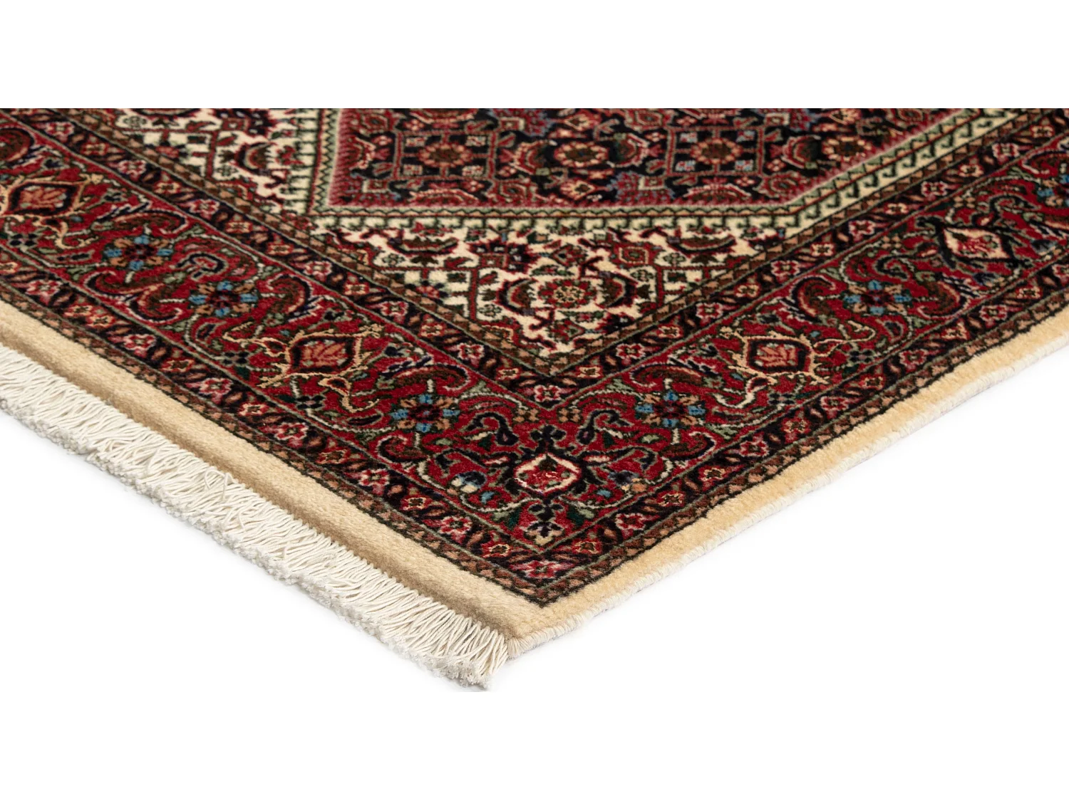 Tapis de couloir en laine 74x374 beige Bidjar