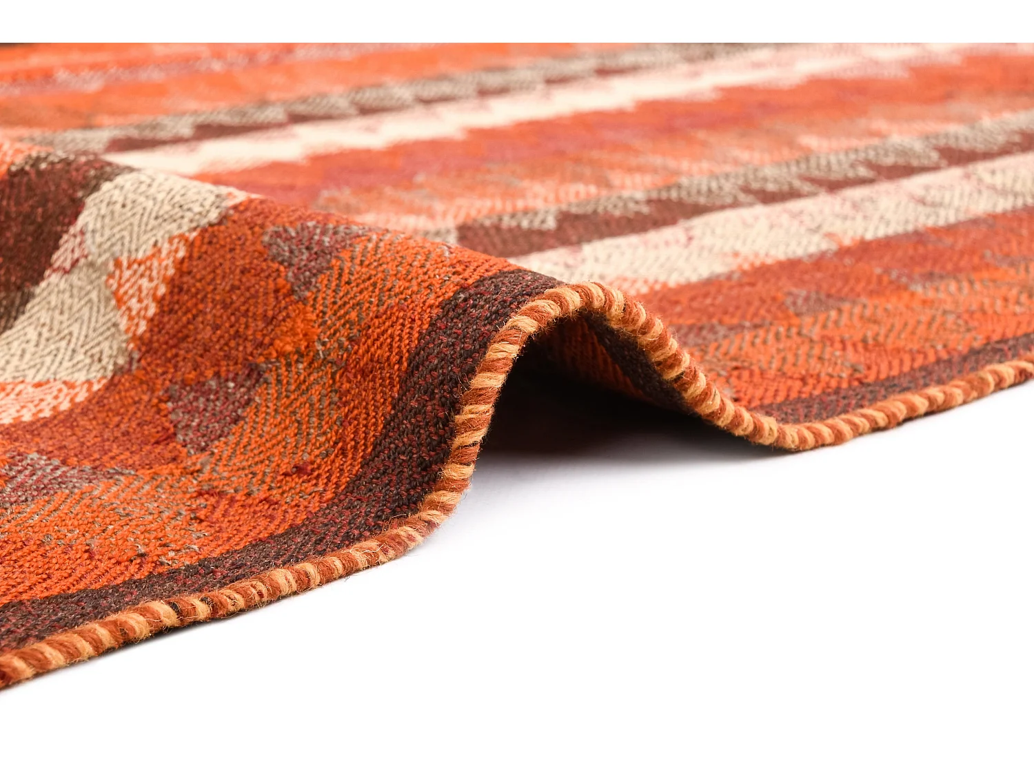 Tapis de laine 132x230 orange Jajim