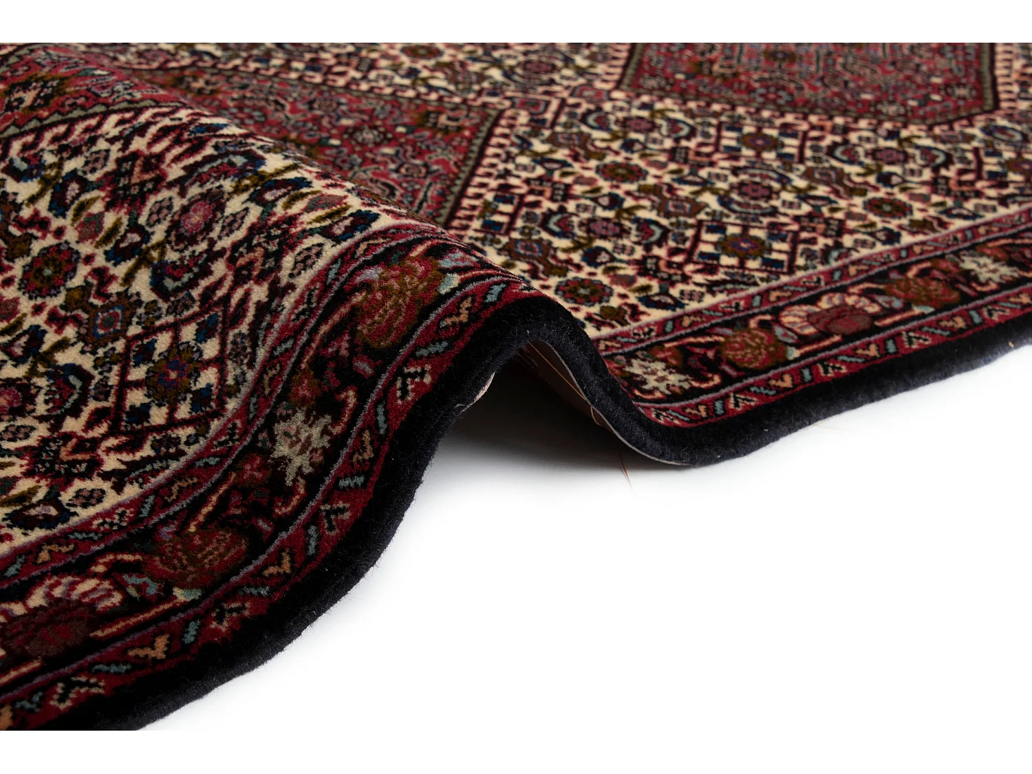 Läufer-Wollteppich 62x162 Rot Bidjar