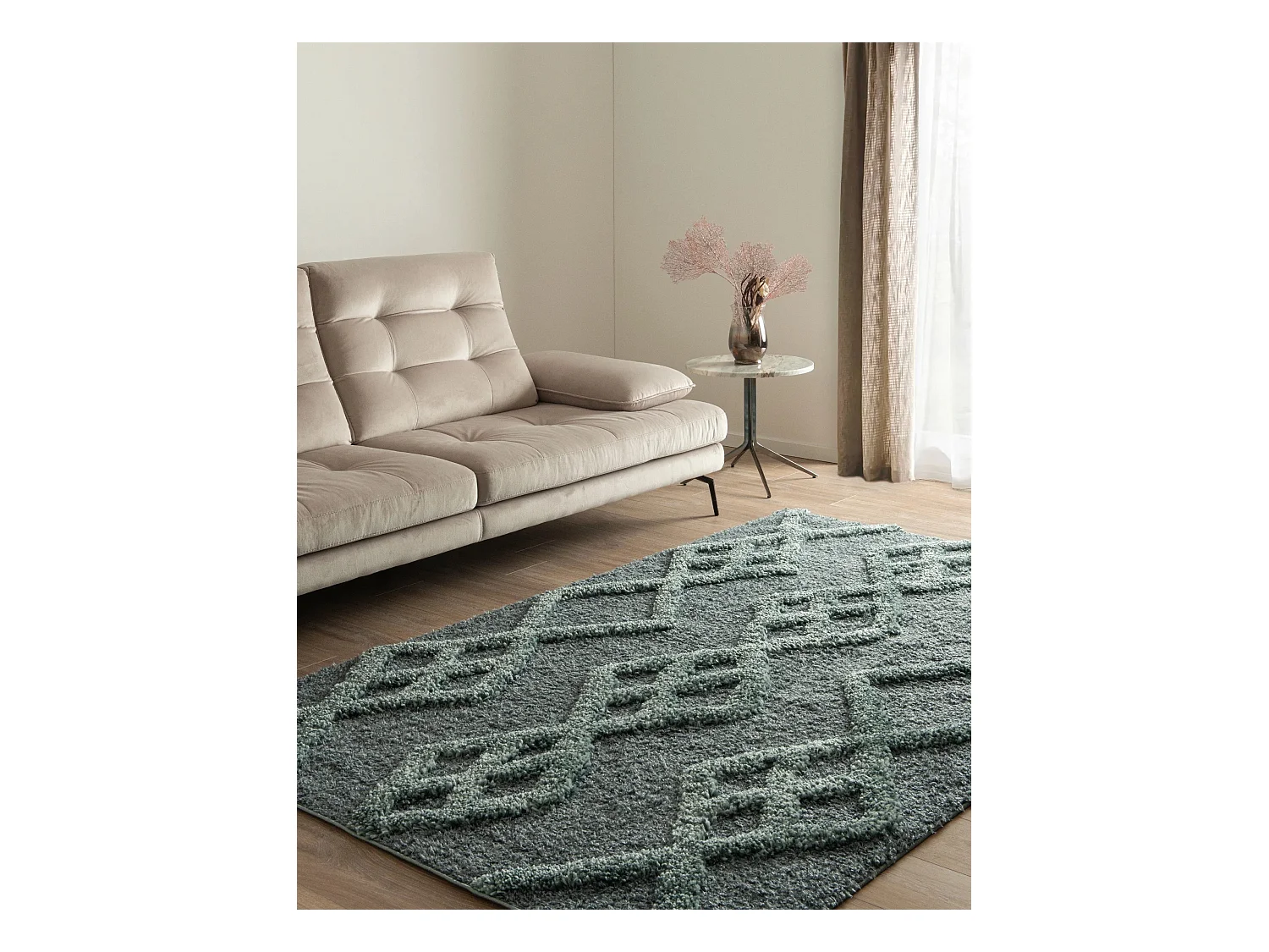 Tapis shaggy 240x305 Bleu Thun Tribus