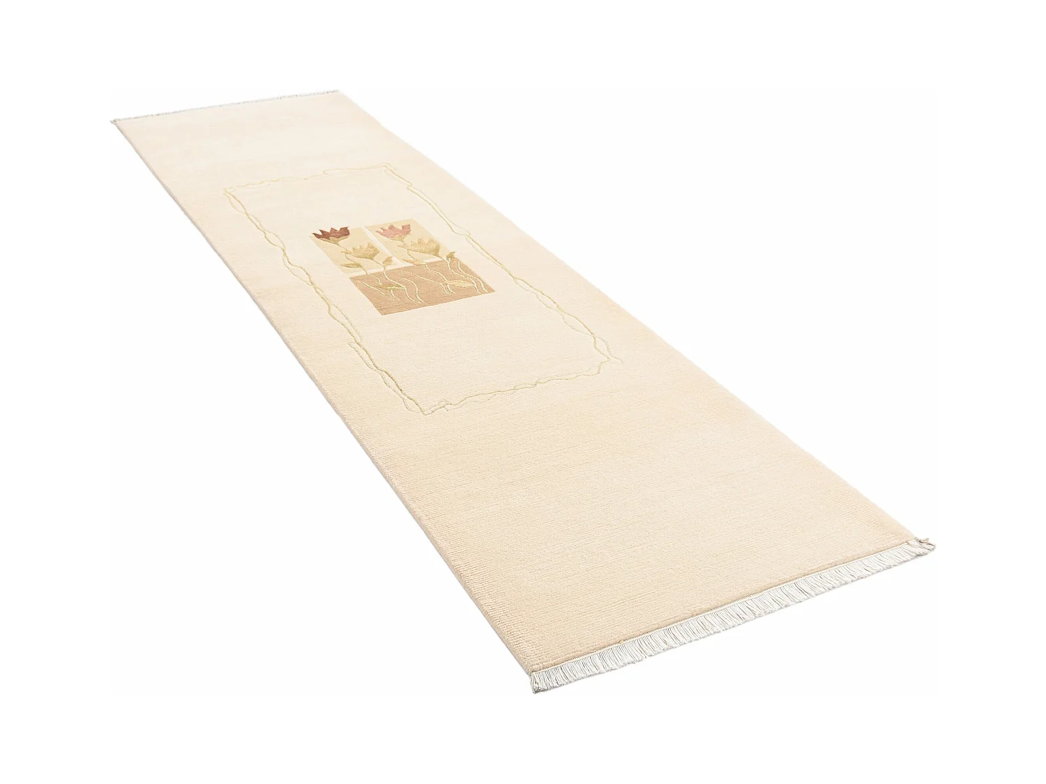Tapis de couloir en laine 84x297 brun Darya
