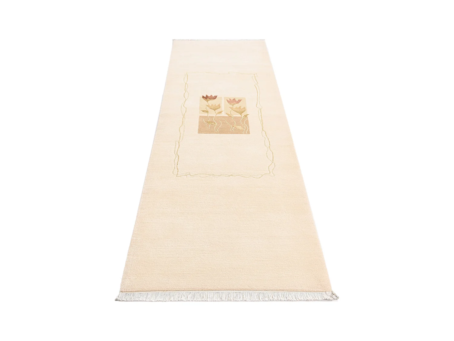 Tapis de couloir en laine 84x297 brun Darya