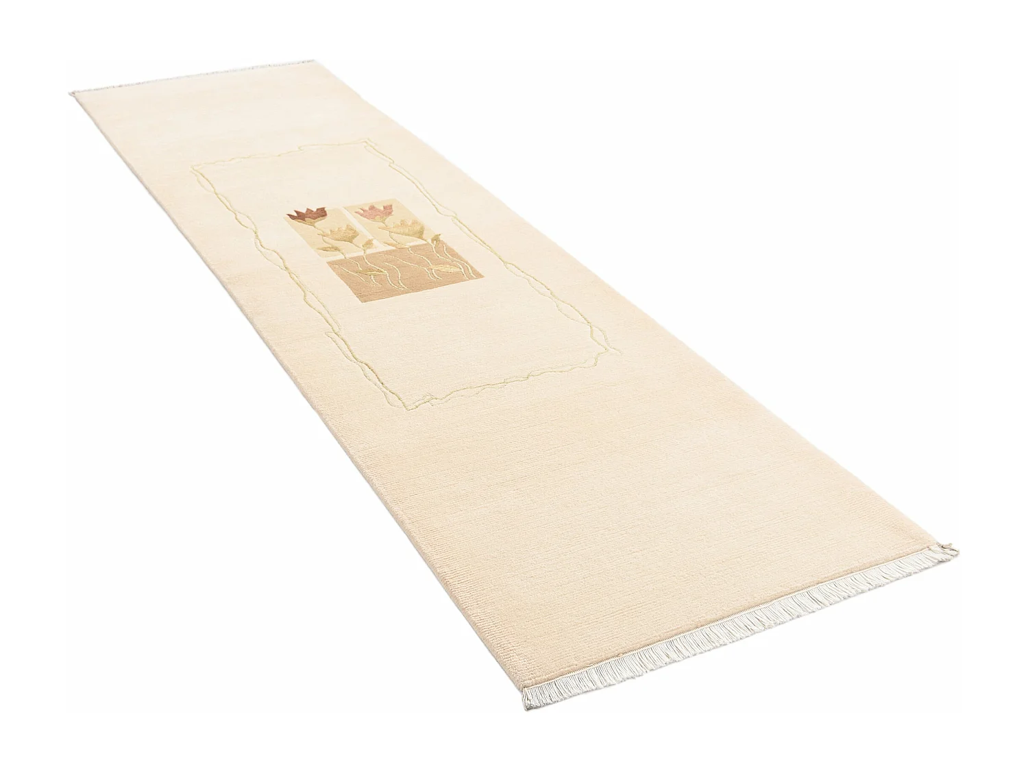 Läufer-Wollteppich 84x297 Braun Darya