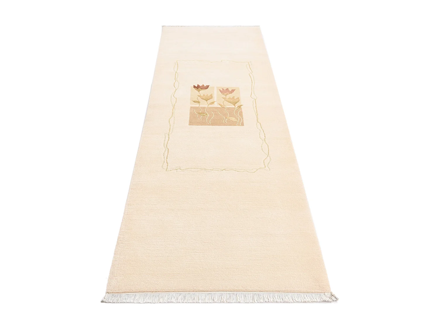 Läufer-Wollteppich 84x297 Braun Darya