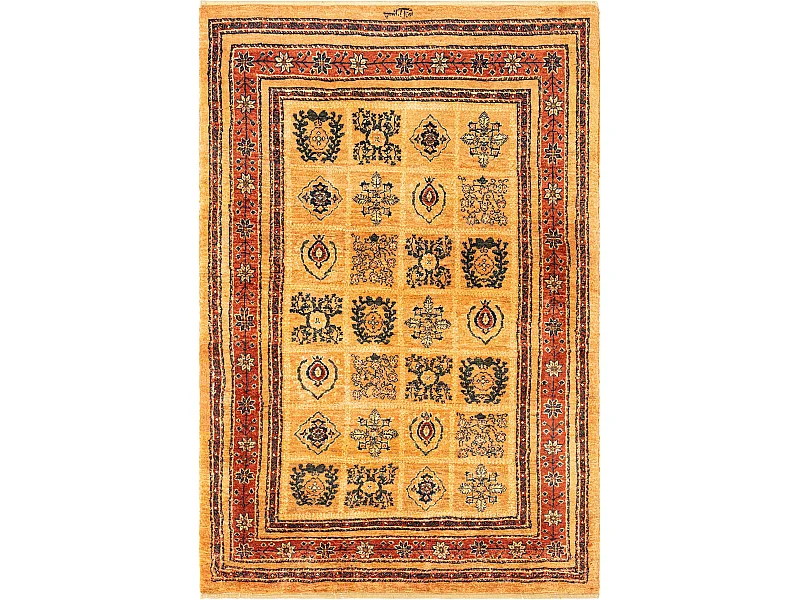 Wollteppich 105x155 Orange Kashkuli