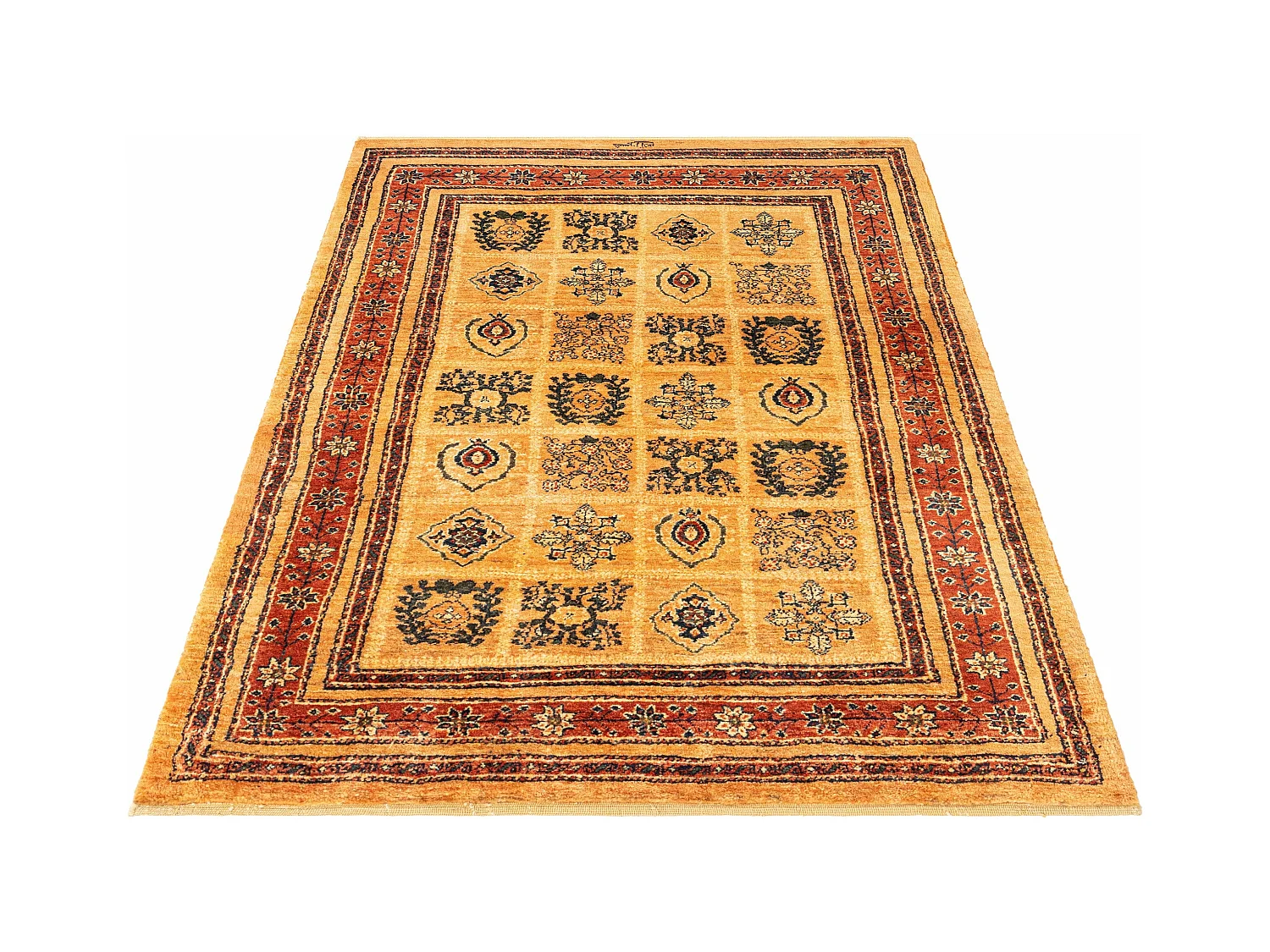 Wollteppich 105x155 Orange Kashkuli