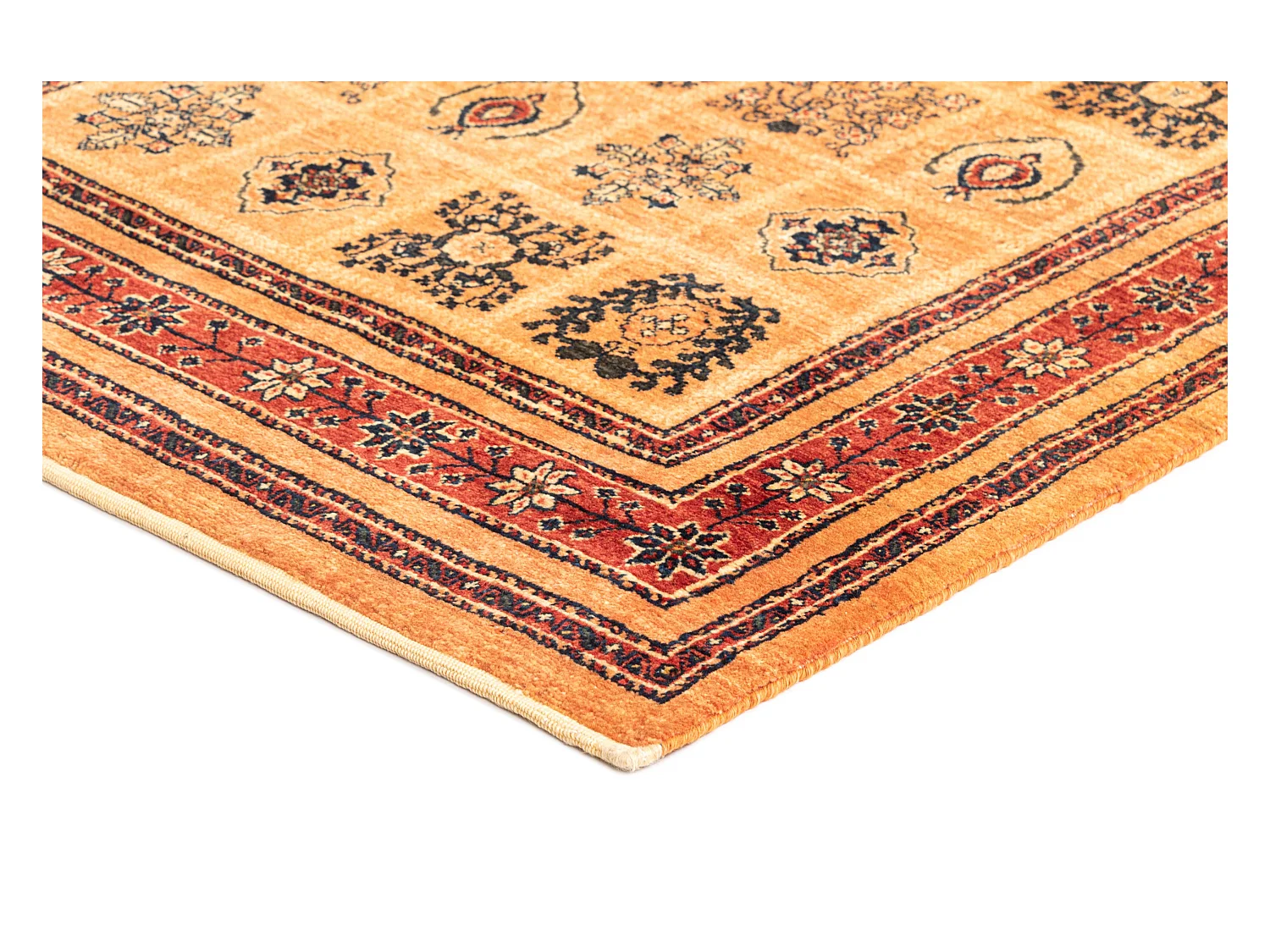 Wollteppich 105x155 Orange Kashkuli
