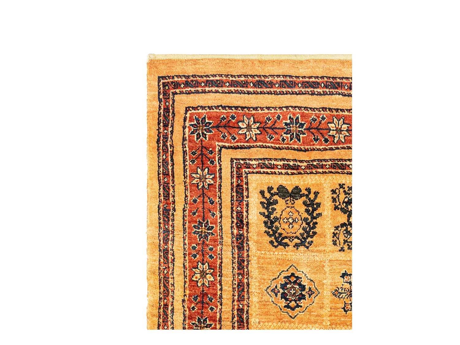 Wollteppich 105x155 Orange Kashkuli