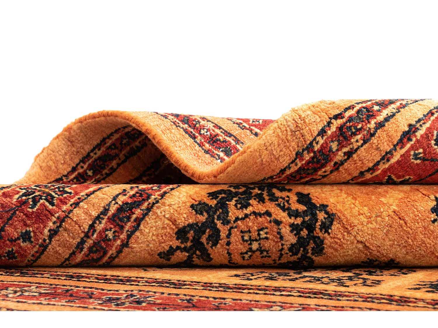 Tapis de laine 105x155 orange Kashkuli