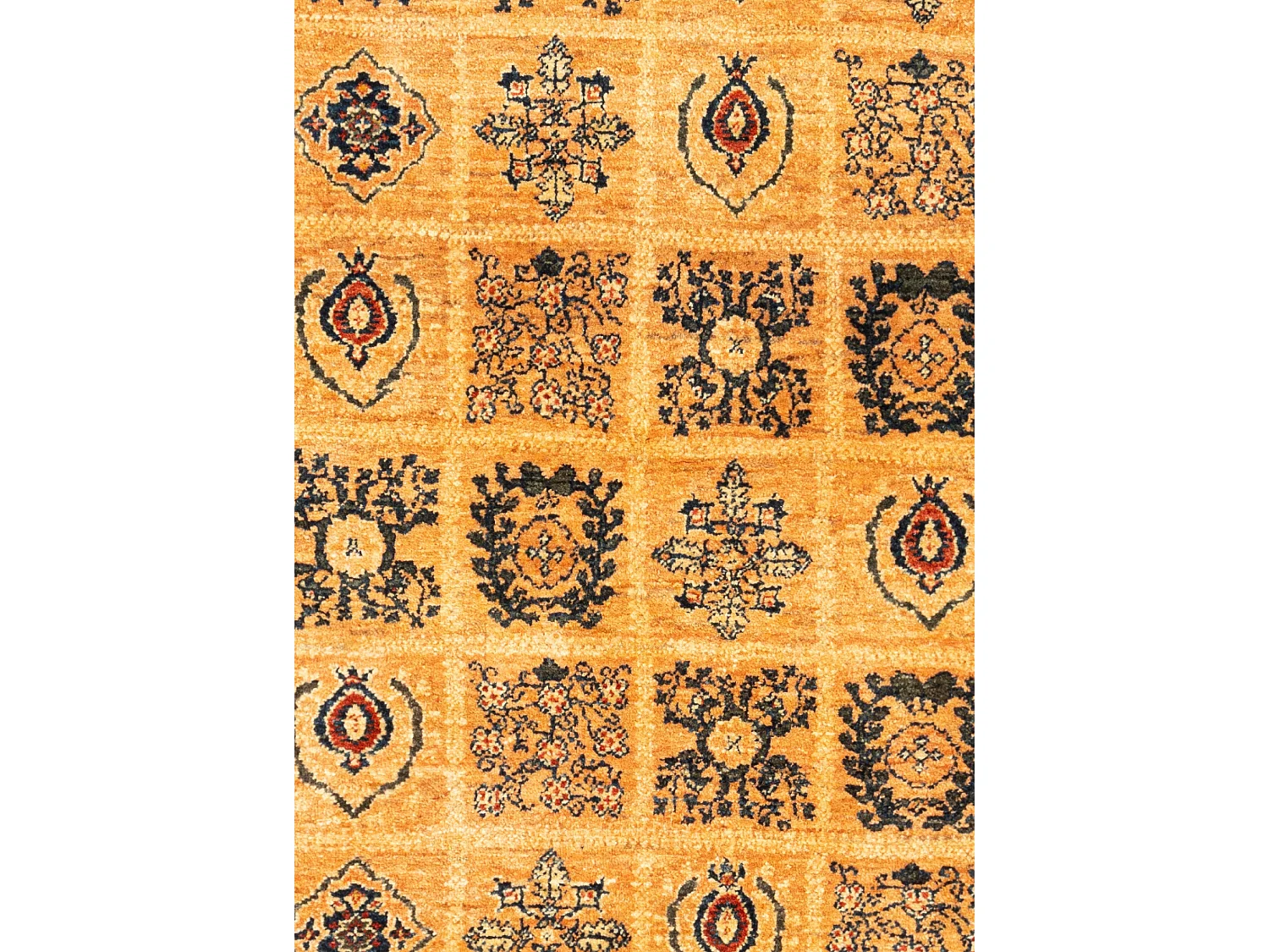 Tapis de laine 105x155 orange Kashkuli