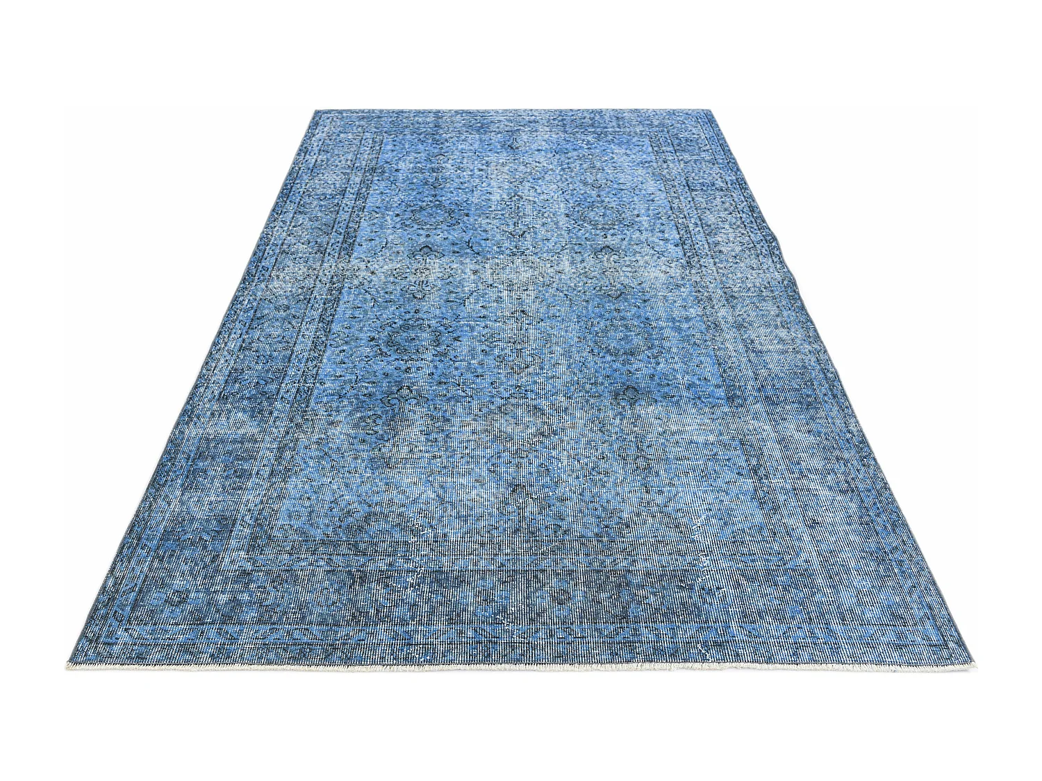 Wollteppich 152x257 Blau Ultra Vintage