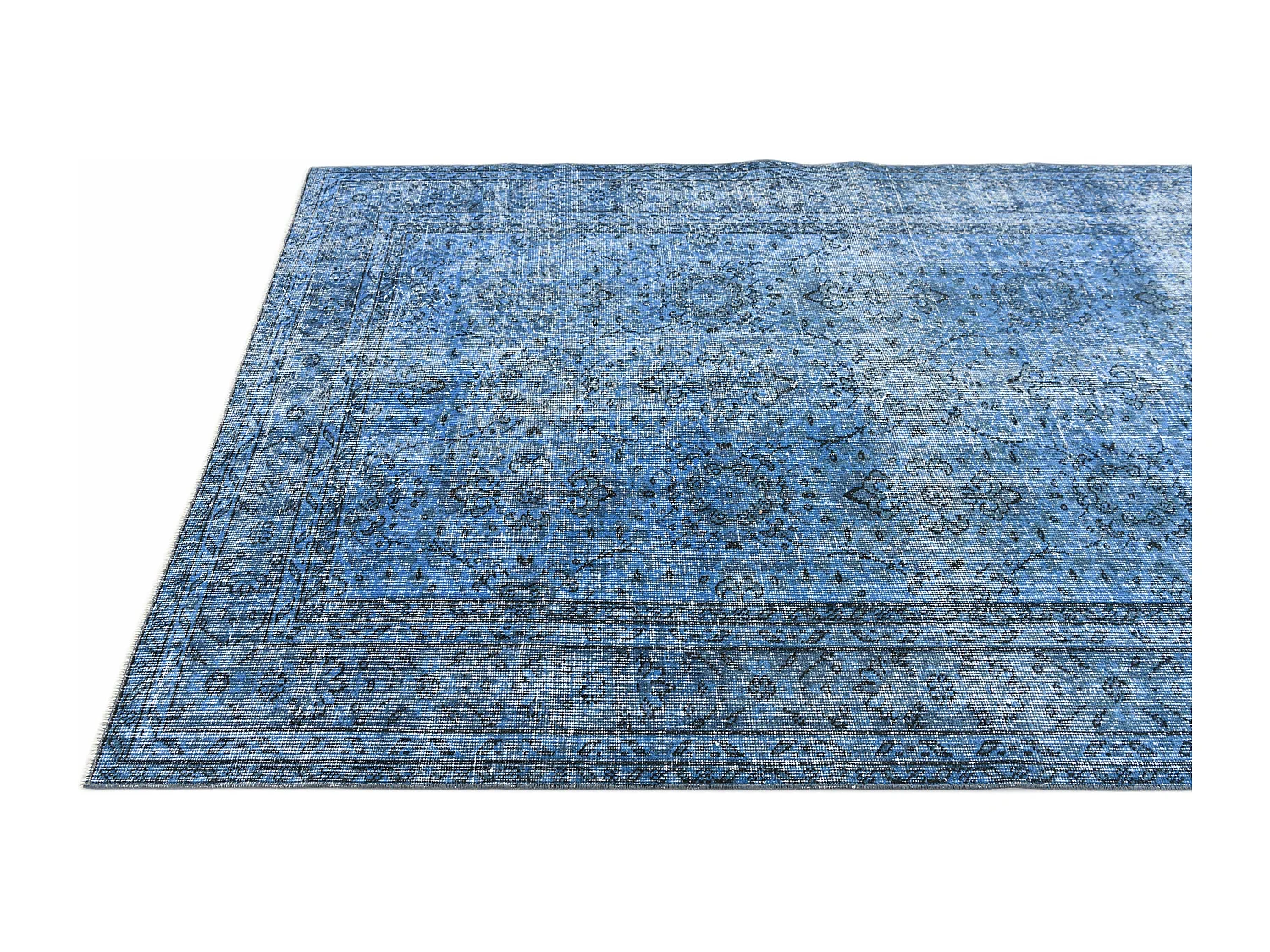 Wollteppich 152x257 Blau Ultra Vintage