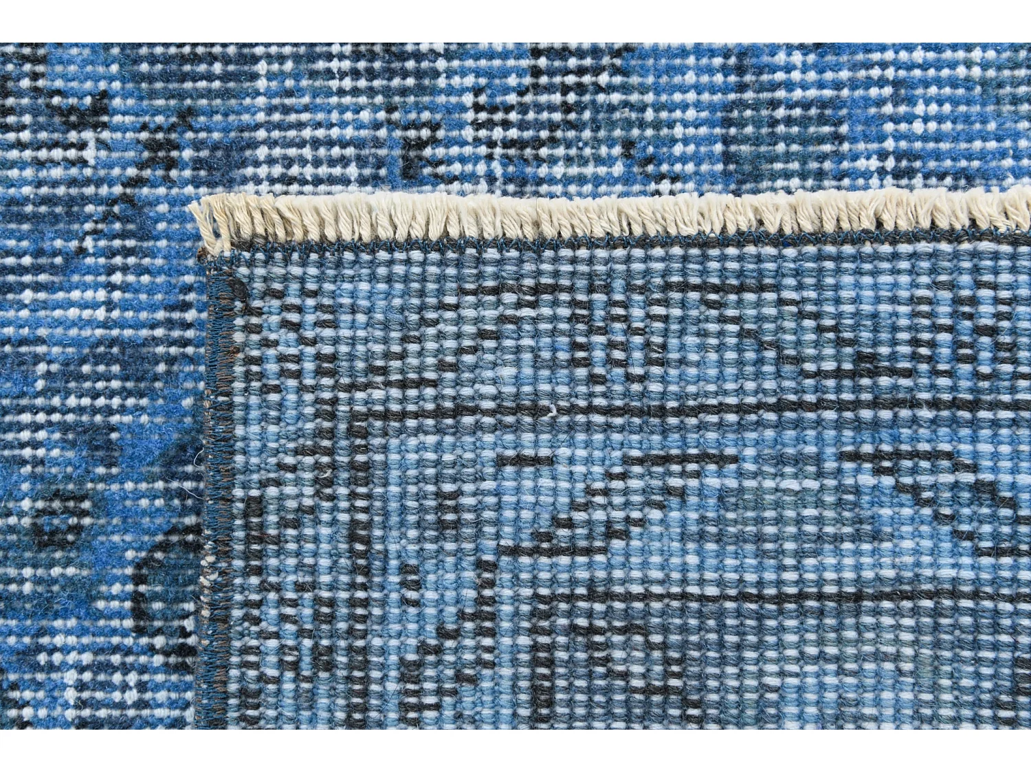 Tapis de laine 152x257 Bleu Ultra Vintage