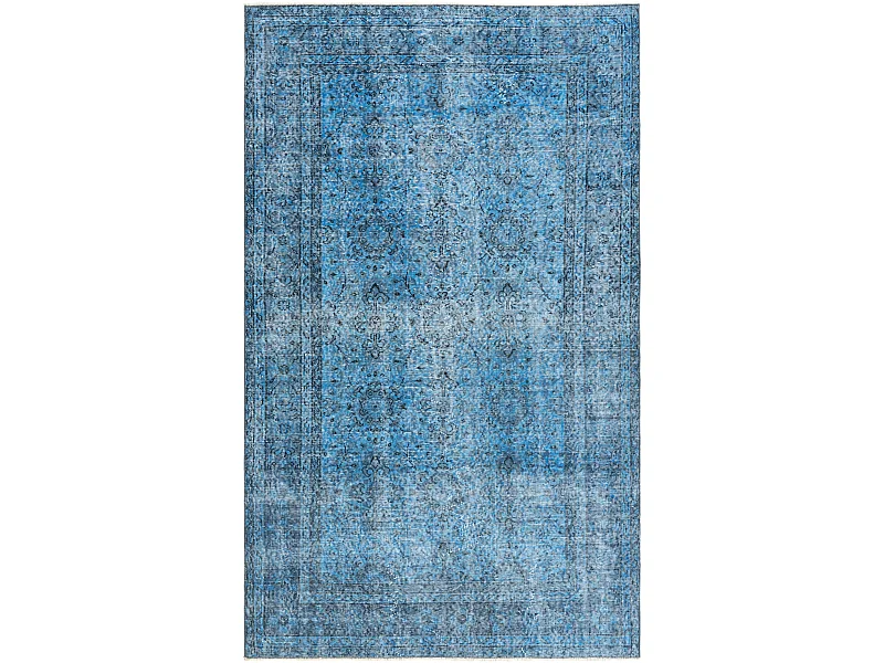Tapis de laine 152x257 Bleu Ultra Vintage
