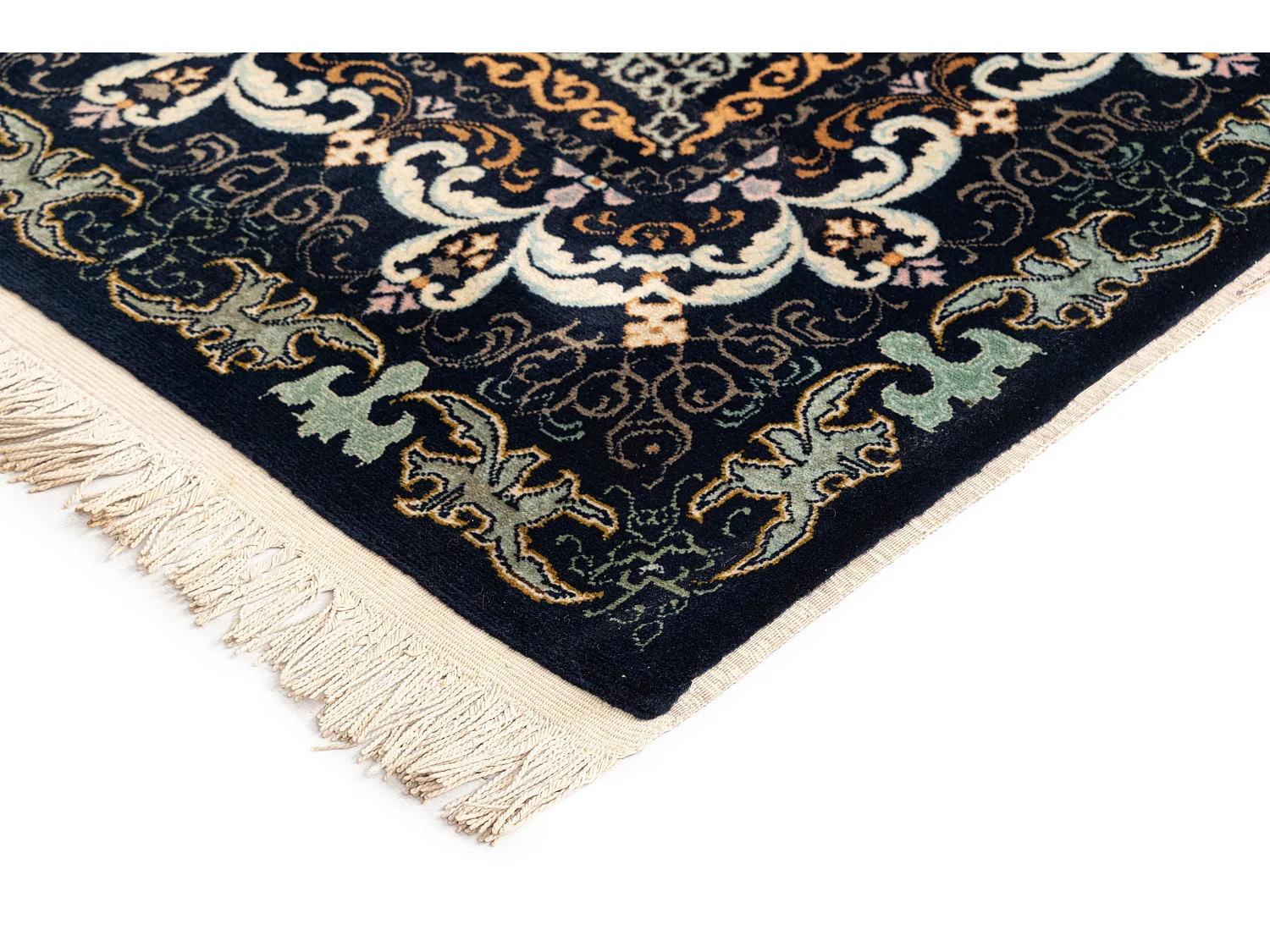 Wollteppich 135x211 Blau Ghom