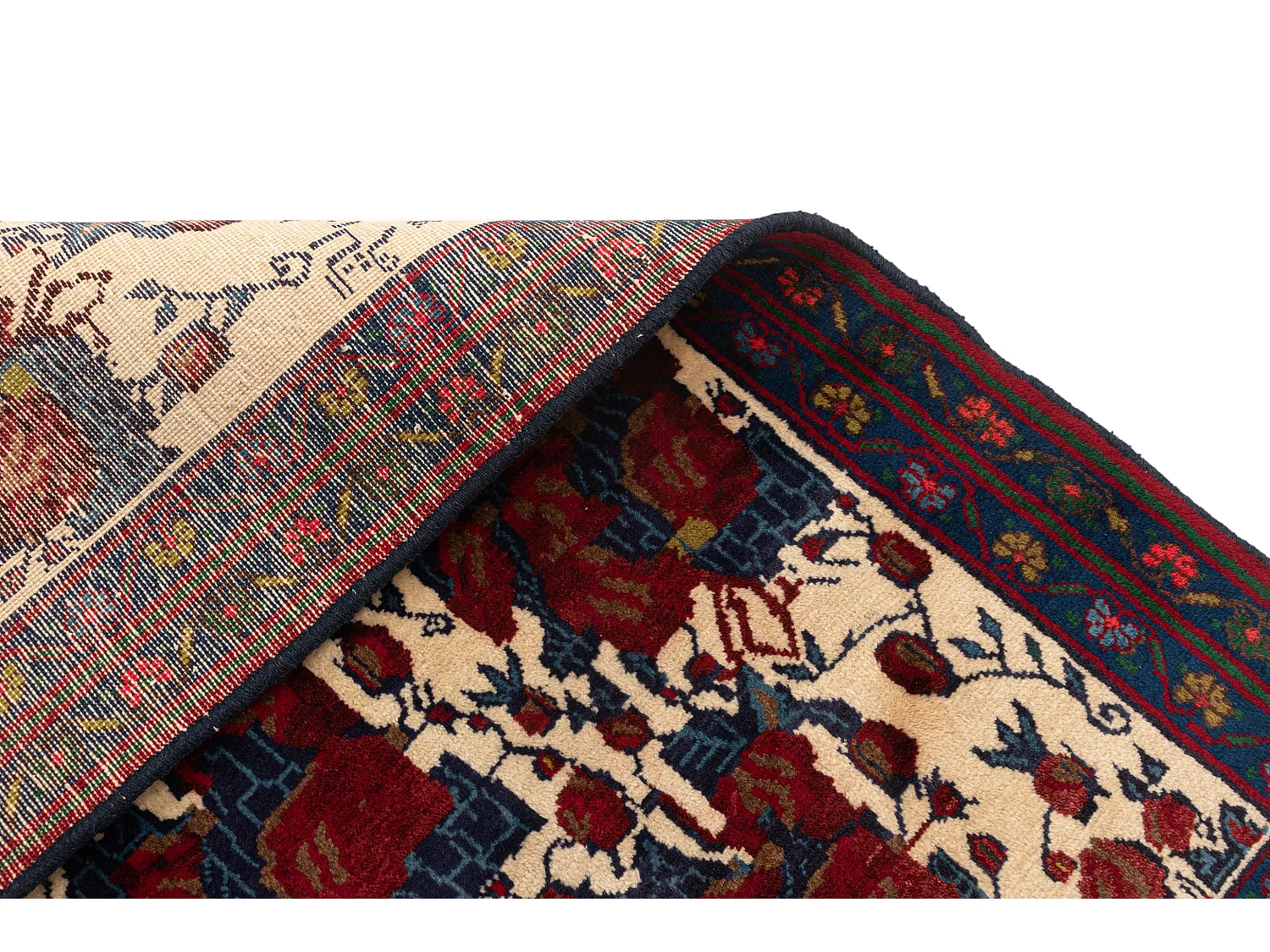 Tapis de laine 100x144 beige Afshar