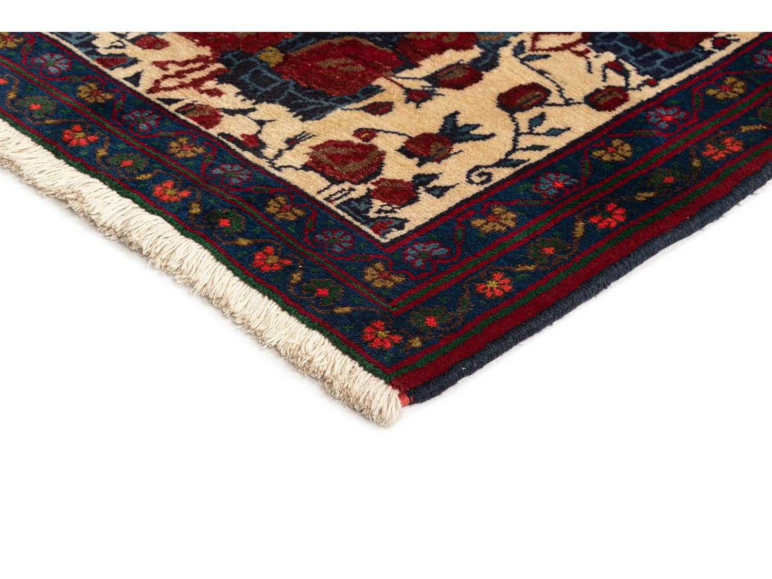 Tapis de laine 100x144 beige Afshar