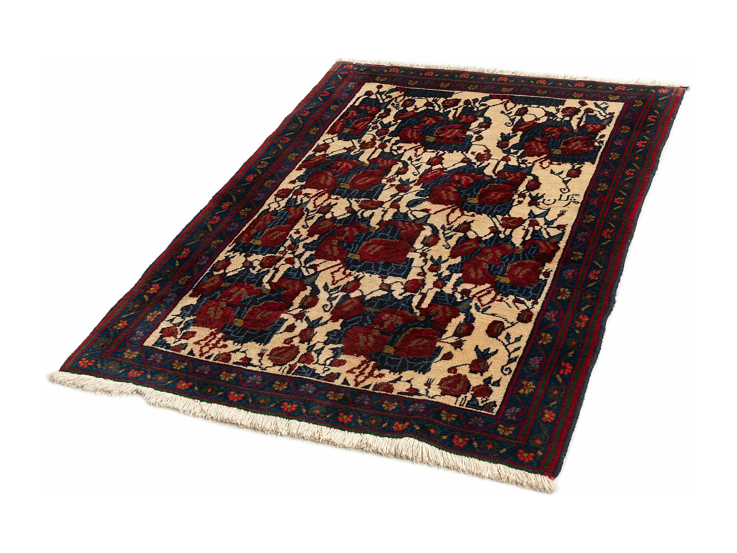 Tapis de laine 100x144 beige Afshar