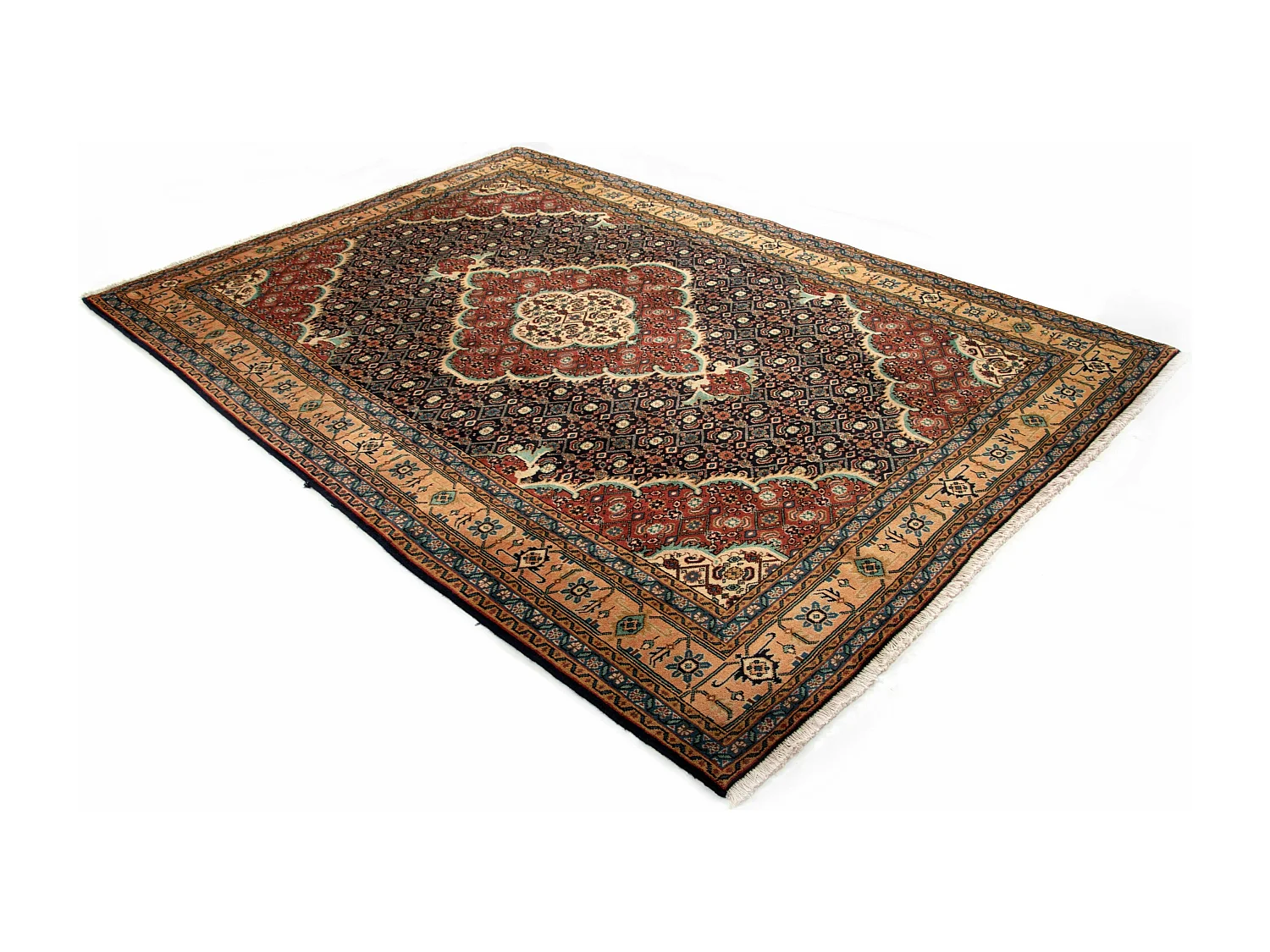 Tapis de laine 206x297 brun Tabriz