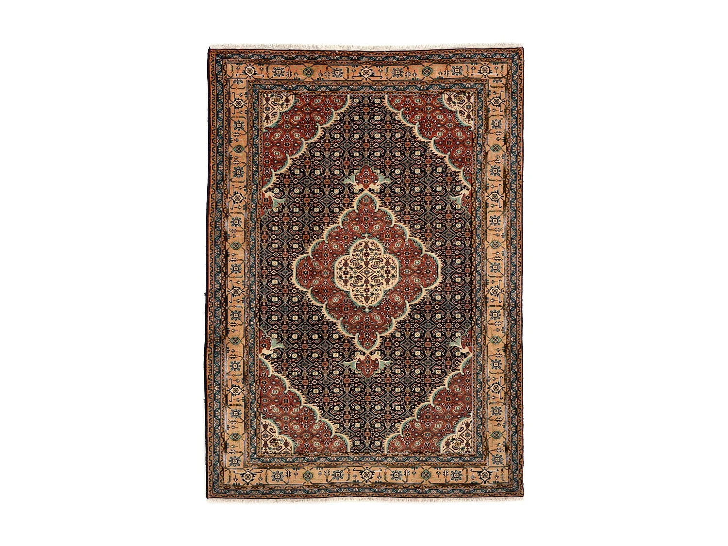 Tapis de laine 206x297 brun Tabriz