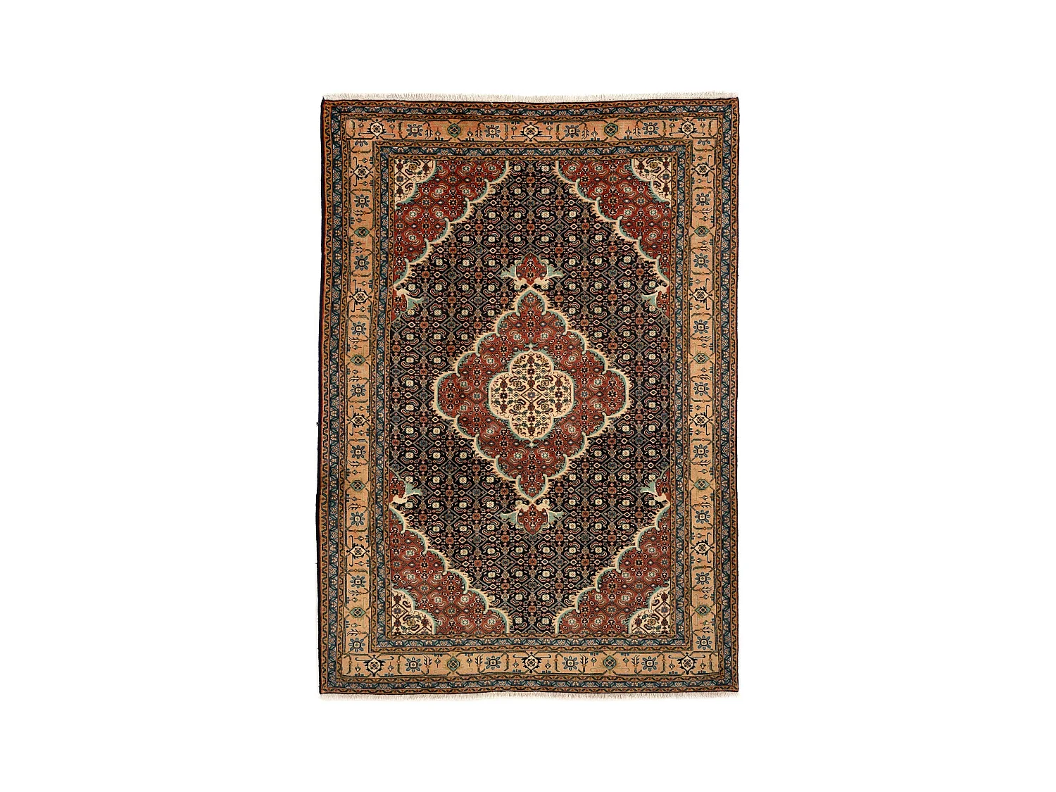 Tapis de laine 206x297 brun Tabriz