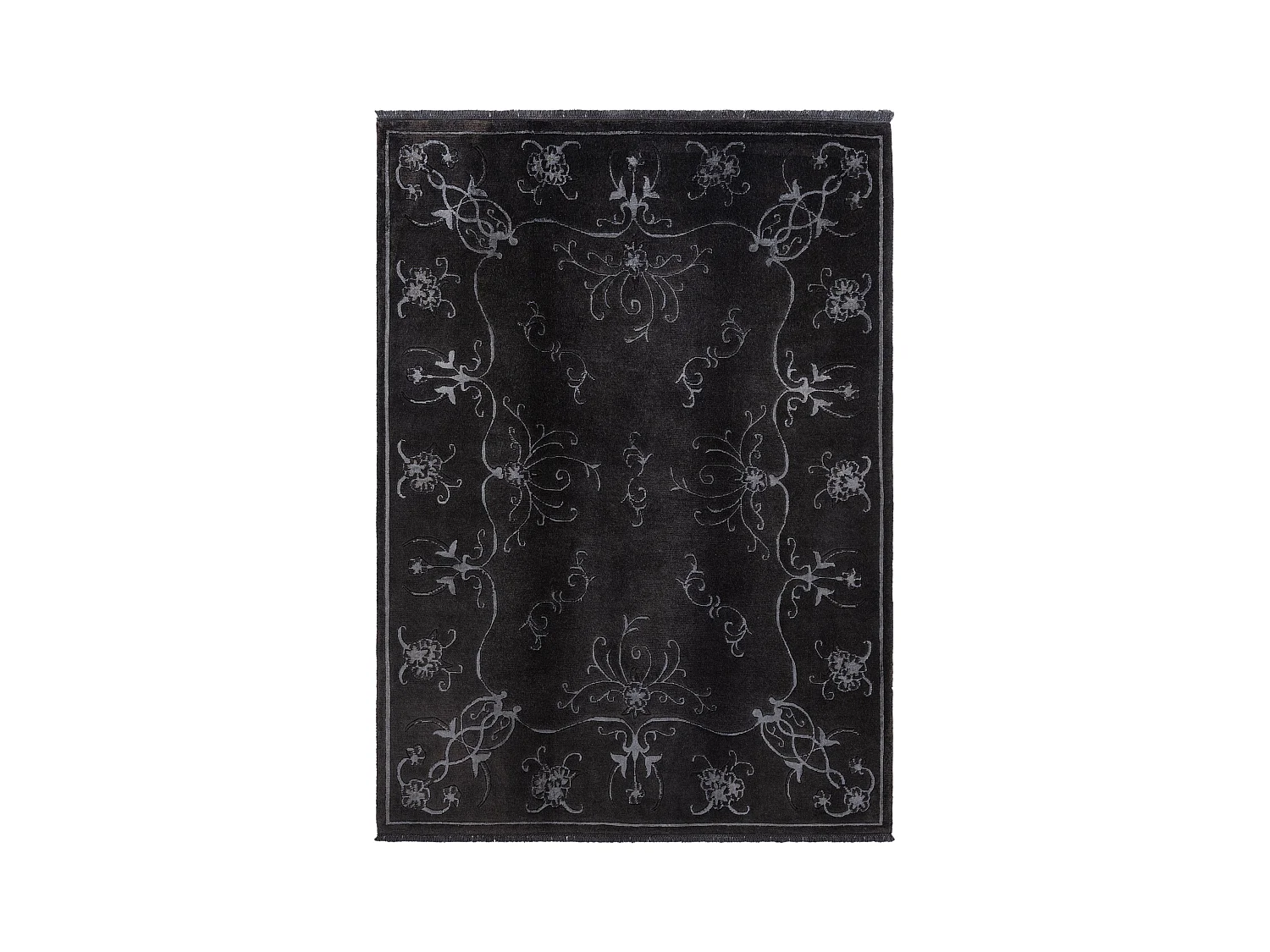 Tapis de laine 170x236 gris Darya