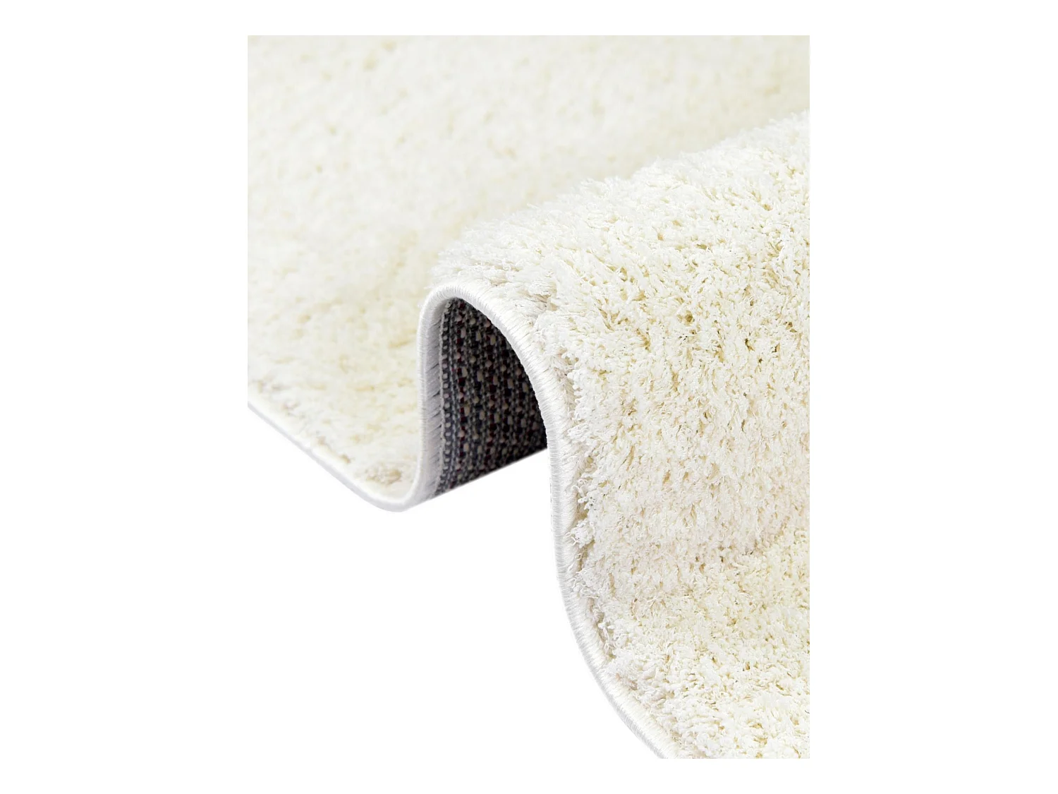 Hoogpolig tapijt 240x240 Wit Luzern