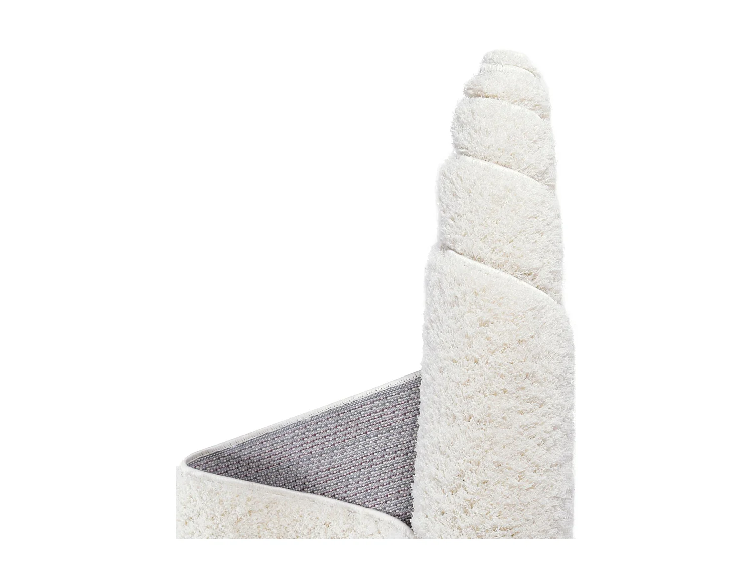 Hoogpolig tapijt 240x240 Wit Luzern