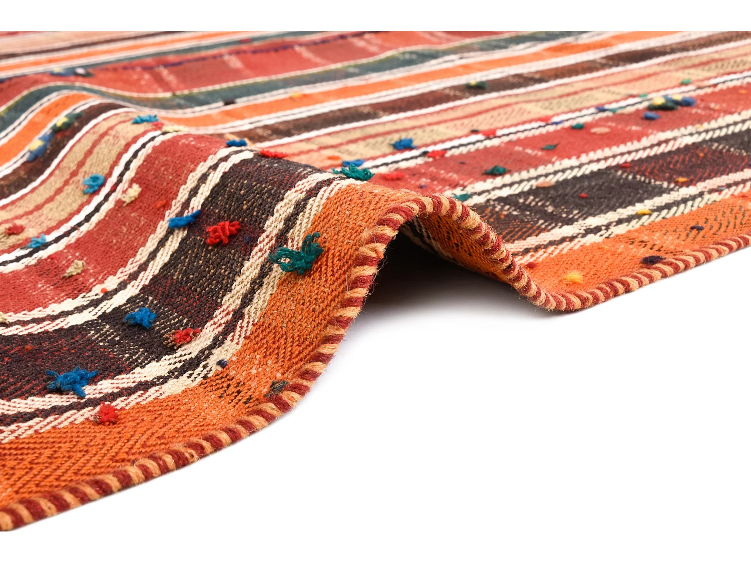 Wollteppich 148x219 Orange Jajim