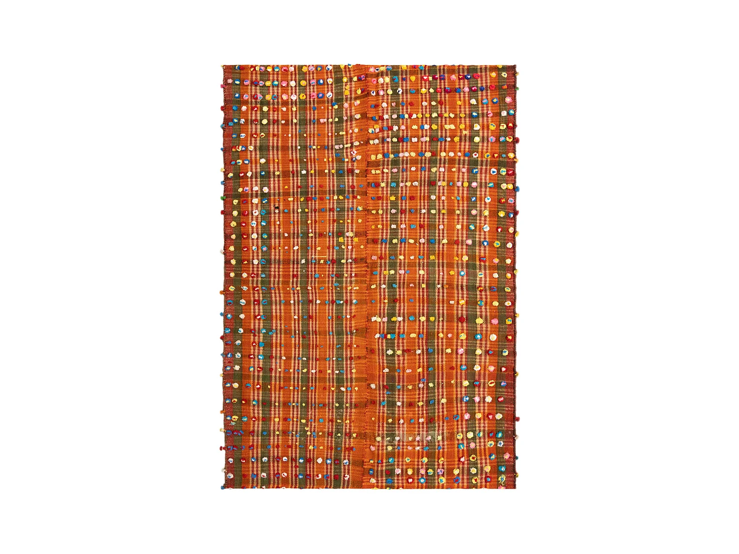 Tapis de laine 148x219 orange Jajim