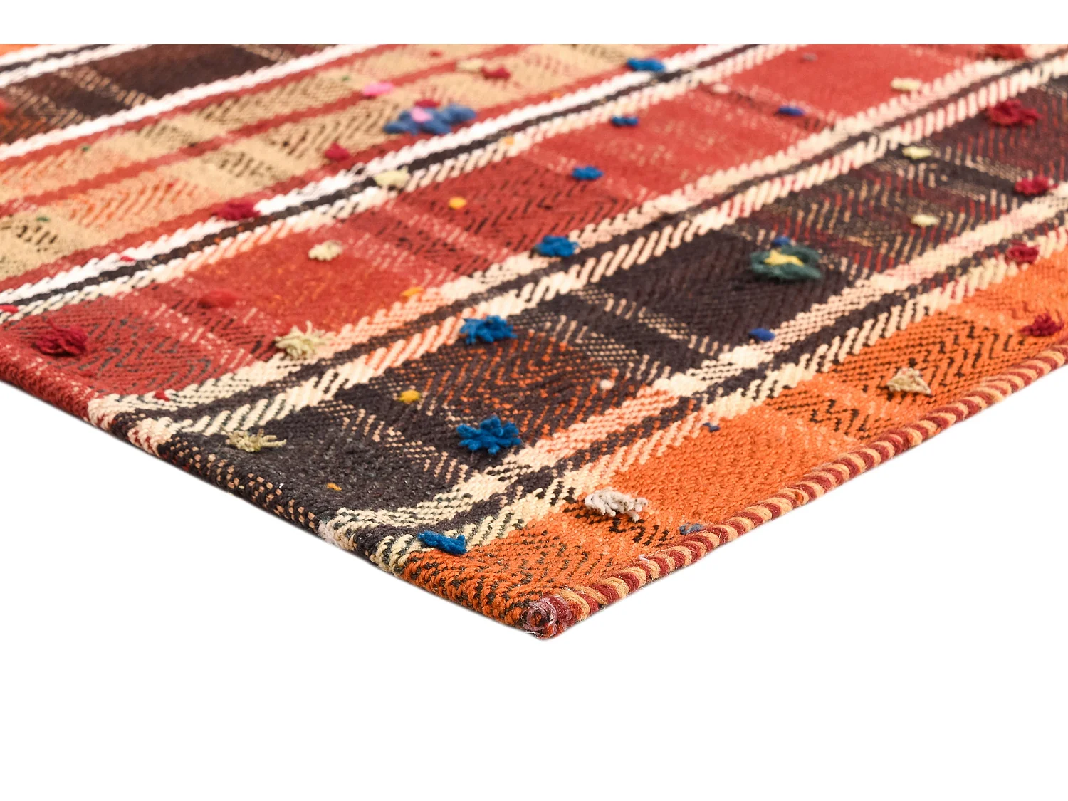 Tapis de laine 148x219 orange Jajim